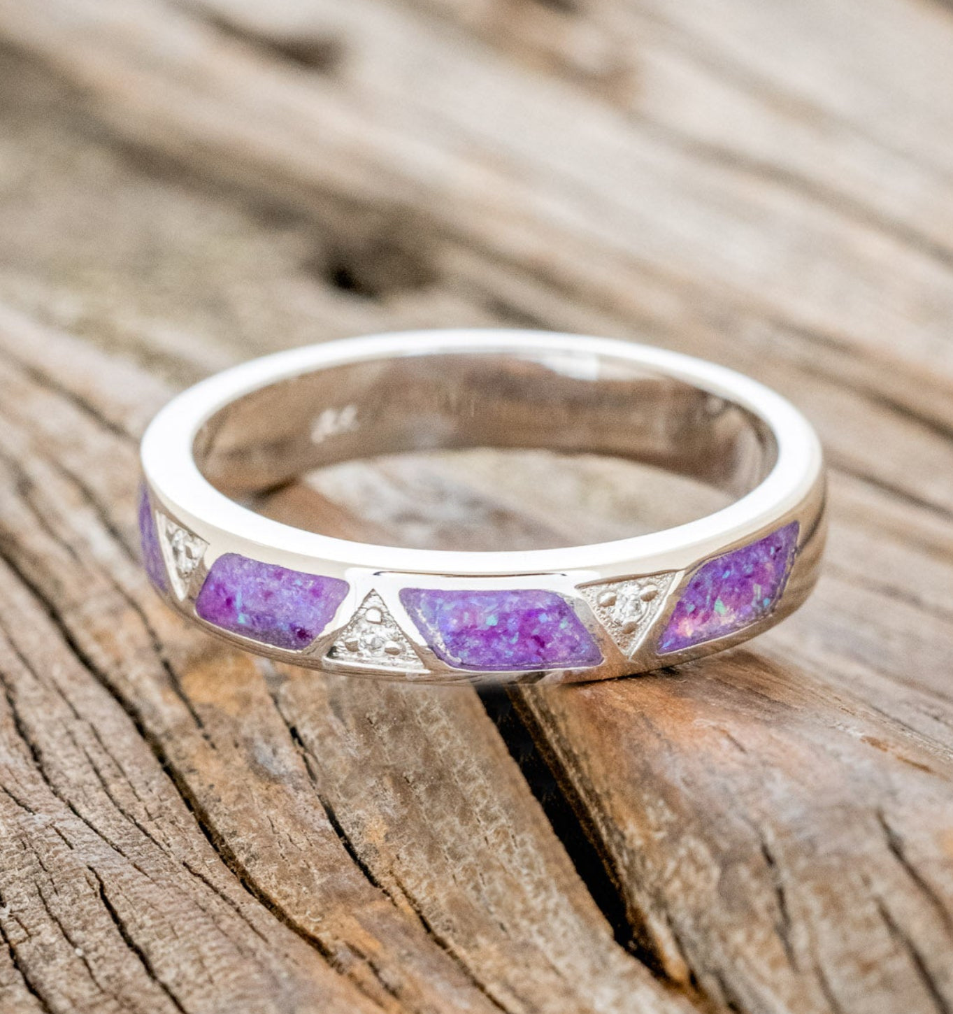 PURPLE OPAL STACKER WITH DIAMOND ACCENTS-3