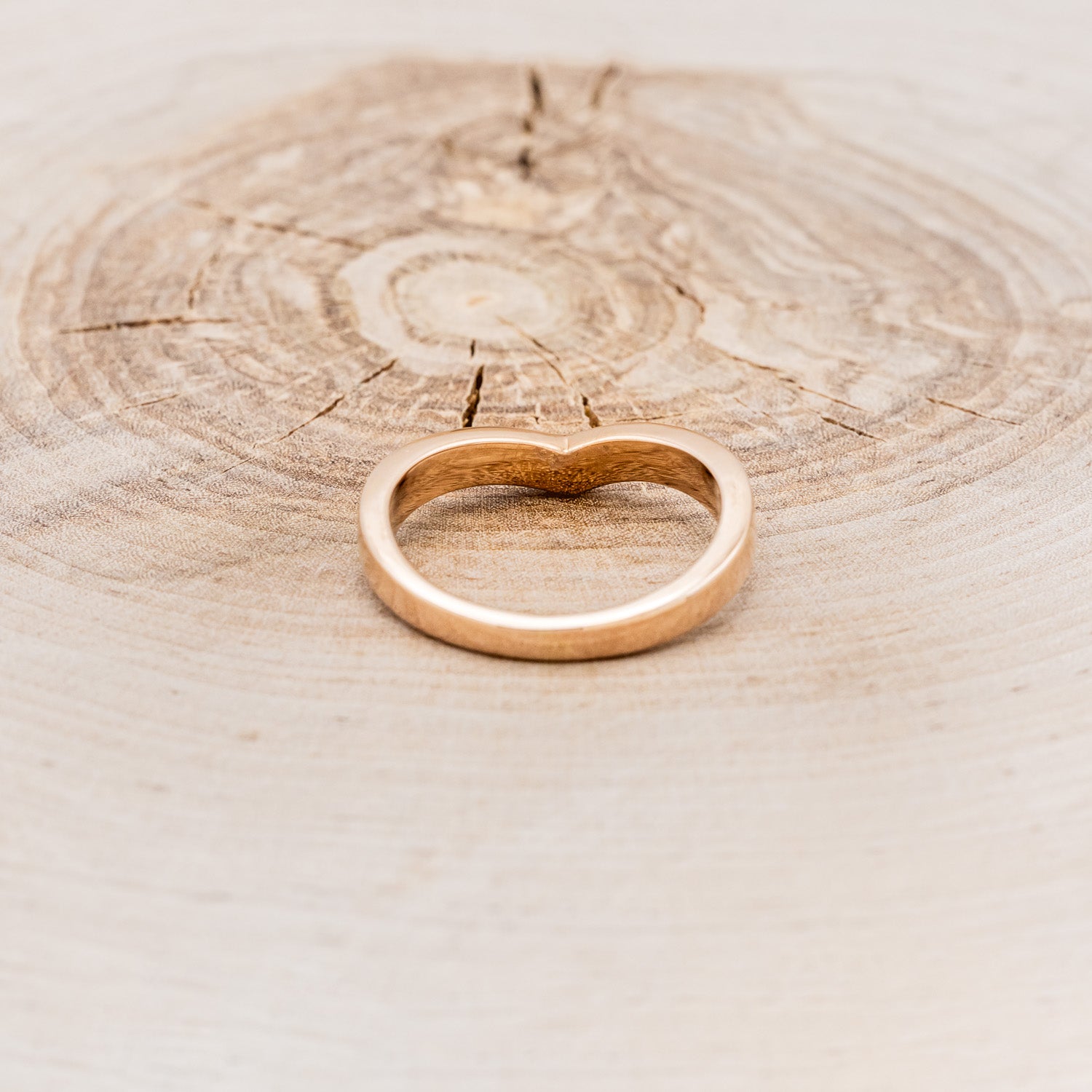 "KIDA" - V-SHAPED STACKING BAND WITH DIAMONDS & TURQUOISE INLAYS-16