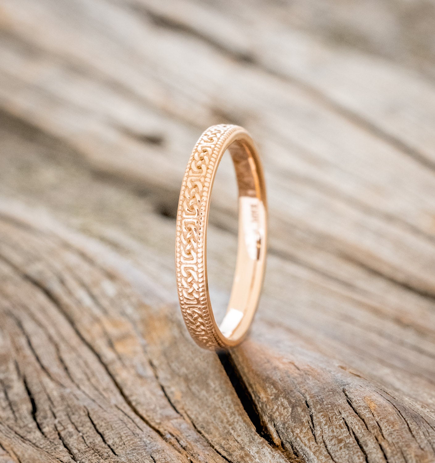 CELTIC SAILOR'S KNOT ENGRAVED STACKING BAND-7