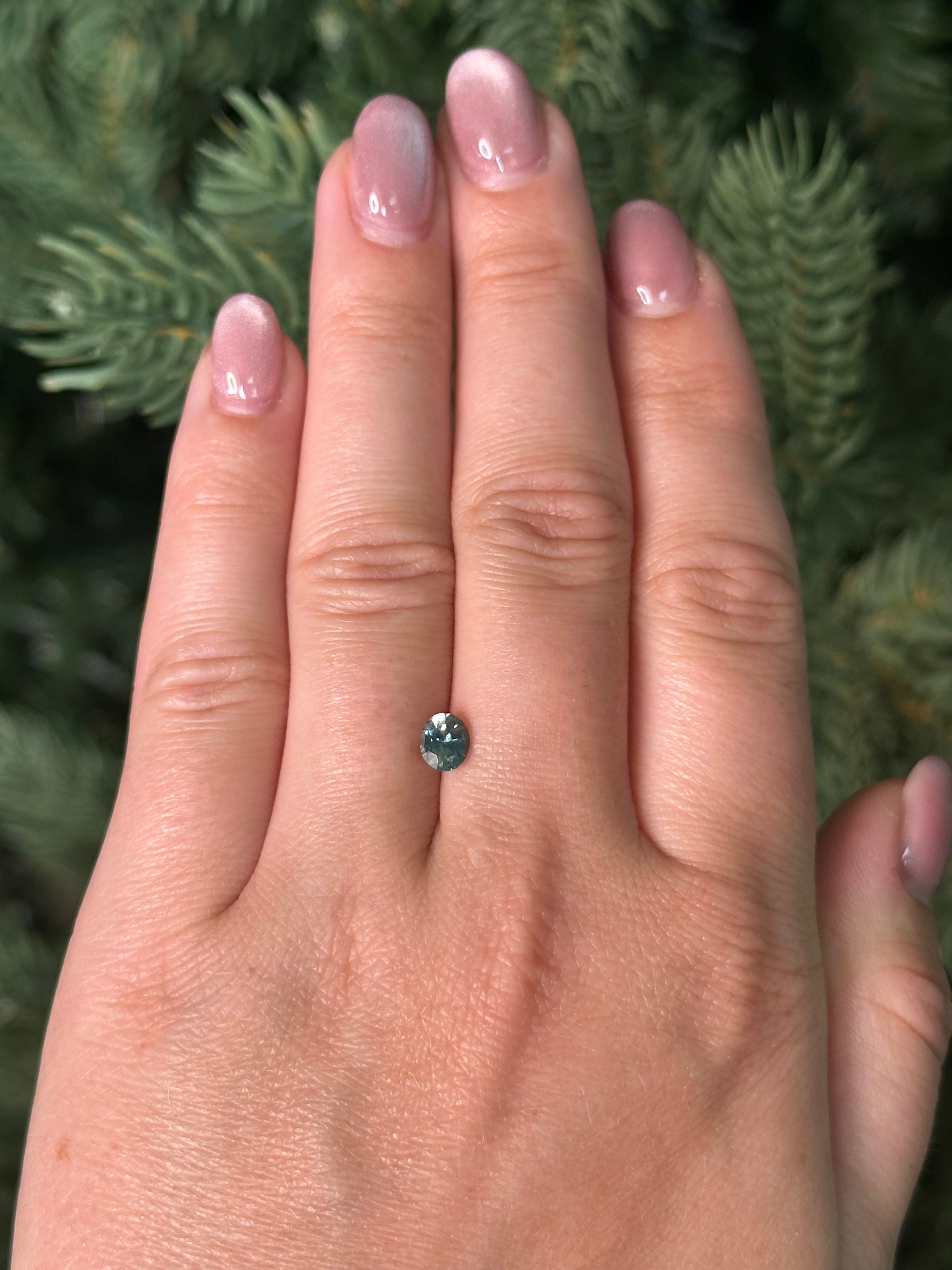 0.76ct 6x5x3.33mm OVAL BRILLIANT CUT NATURAL LIGHT BLUE MONTANA SAPPHIRE-Staghead Designs