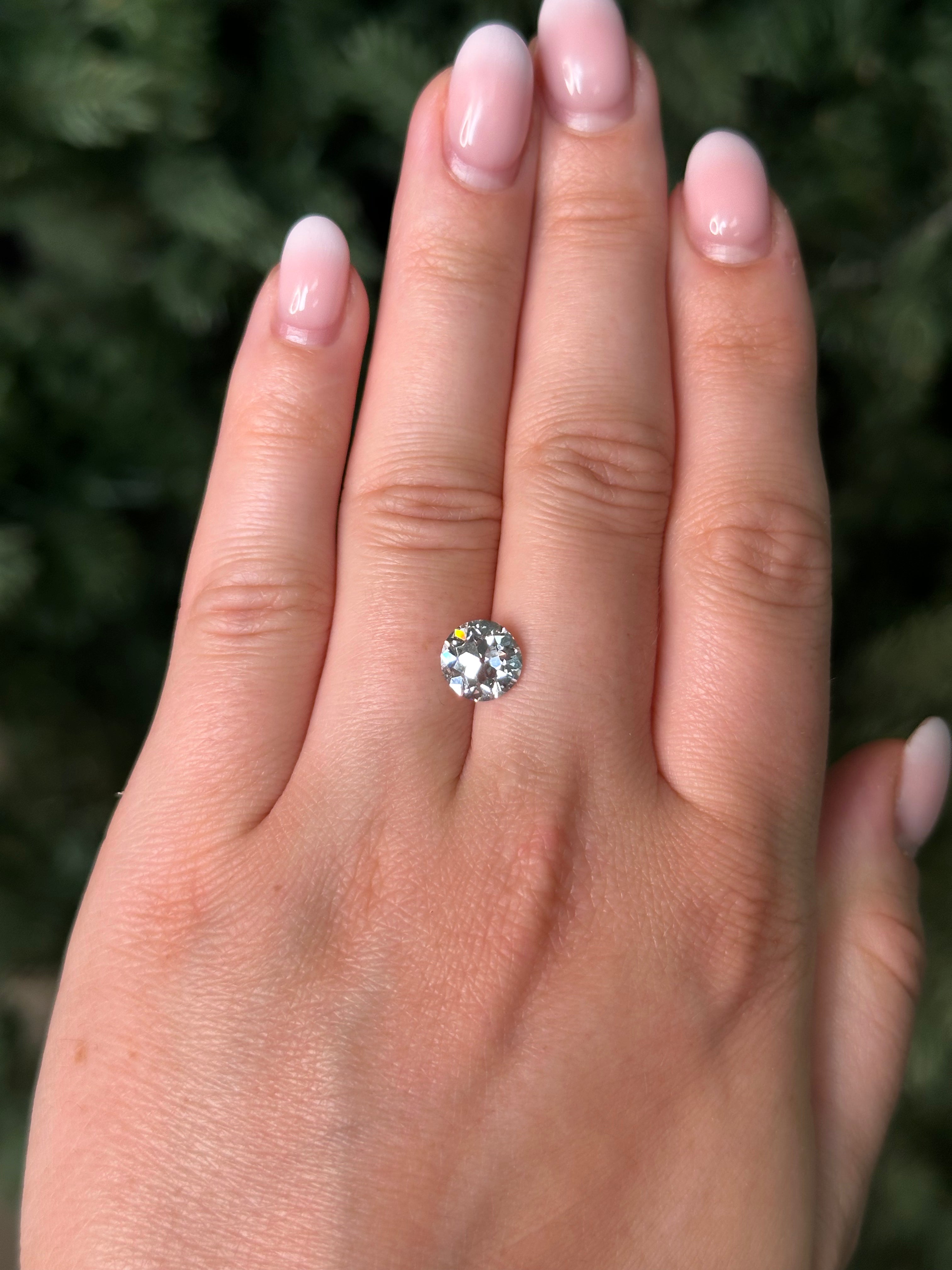 2.33ct 8.43x8.16x5.19mm ROUND OLD EUROPEAN CUT LAB-GROWN DIAMOND - VS2 E-Staghead Designs