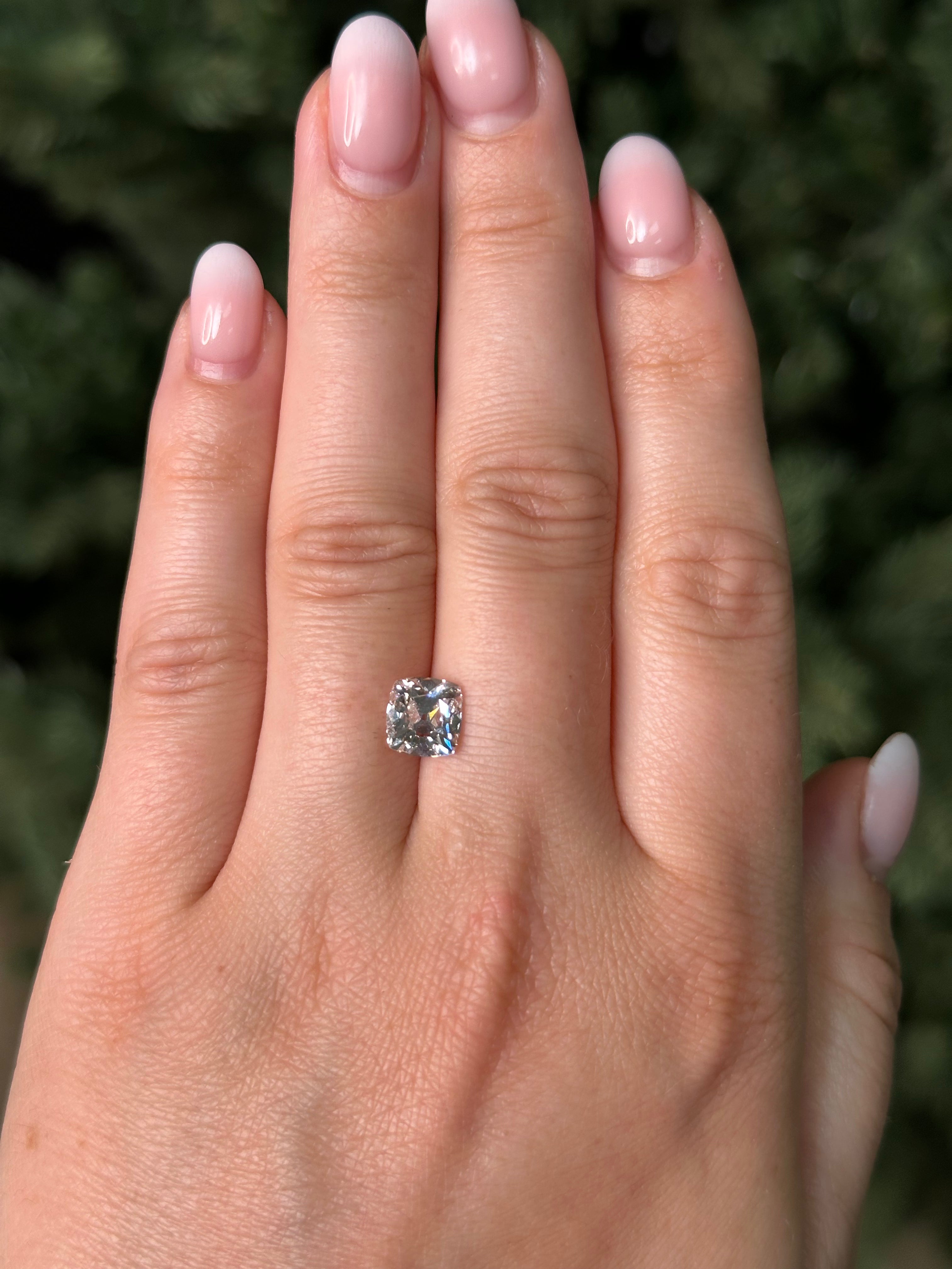 2.14ct 7.70x7.32x4.96mm CUSHION OLD MINE CUT LAB-GROWN DIAMOND - VVS2 E-Staghead Designs