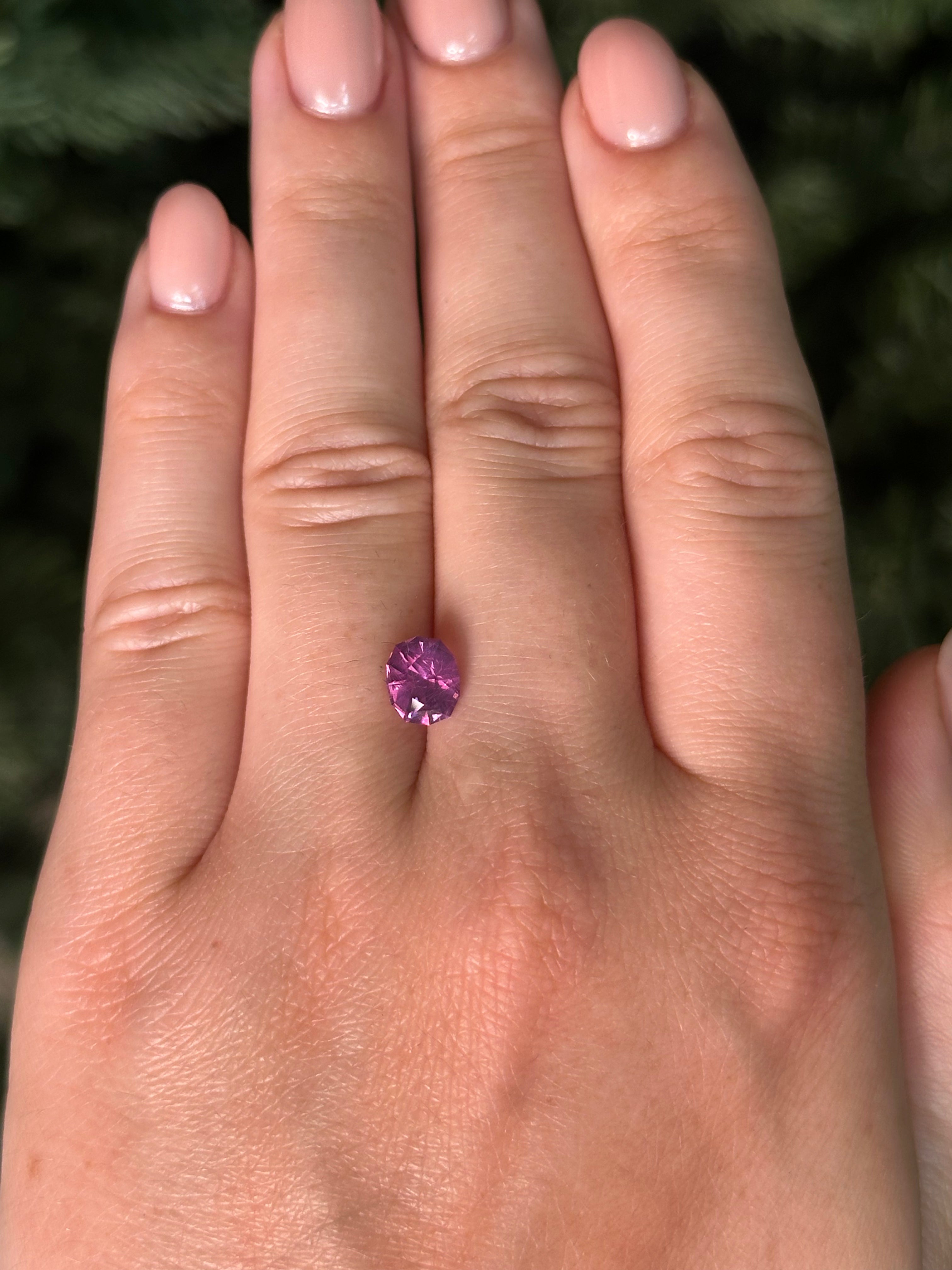 1.66ct 7.7x6.4x4.7mm FANCY OVAL CUT PURPLE PYROPE GARNET-Staghead Designs