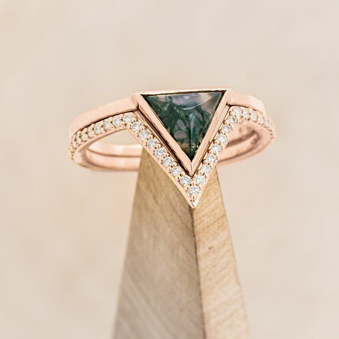 "JENNY" - TRIANGLE CUT ENGAGEMENT RING-Staghead Designs