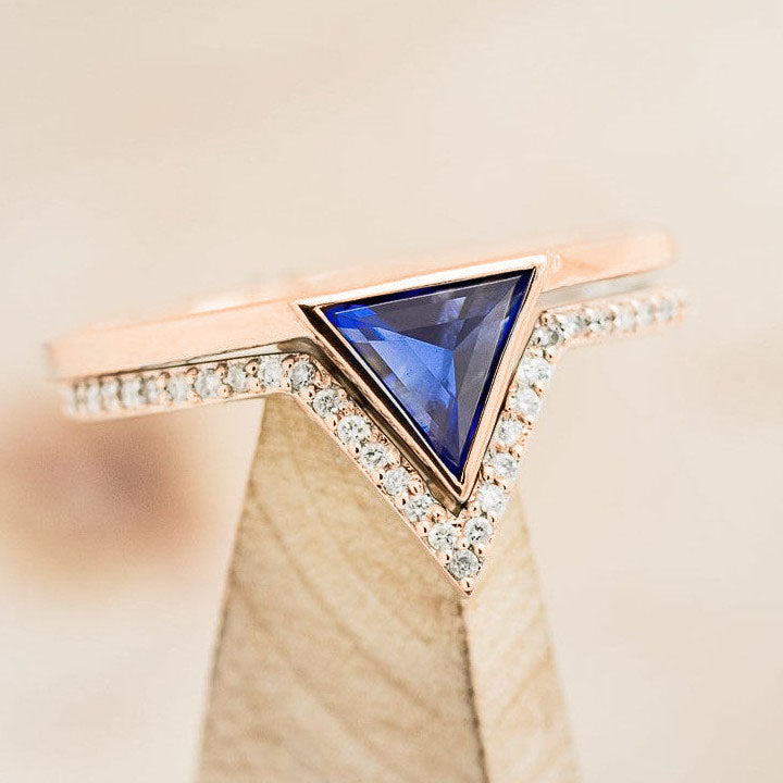 "JENNY" - TRIANGLE CUT ENGAGEMENT RING-Staghead Designs