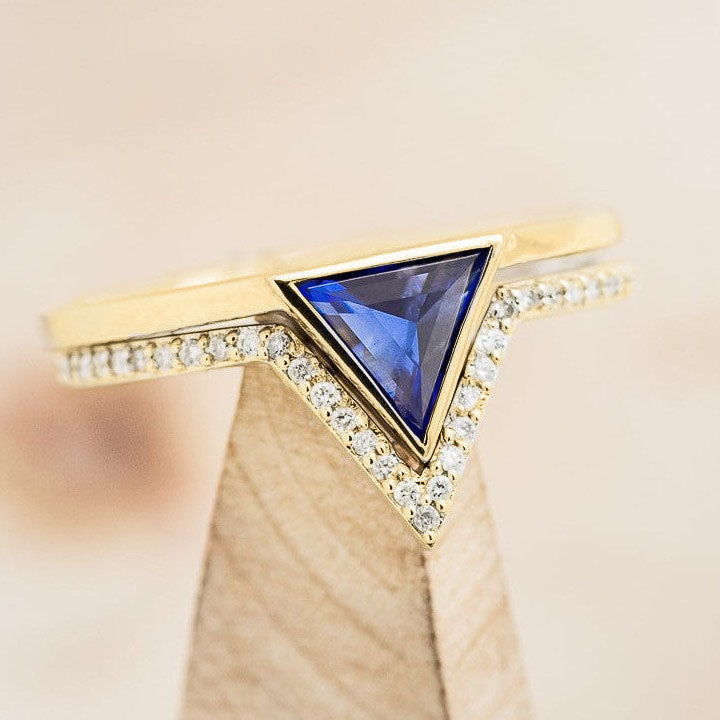 "JENNY" - TRIANGLE CUT ENGAGEMENT RING-Staghead Designs
