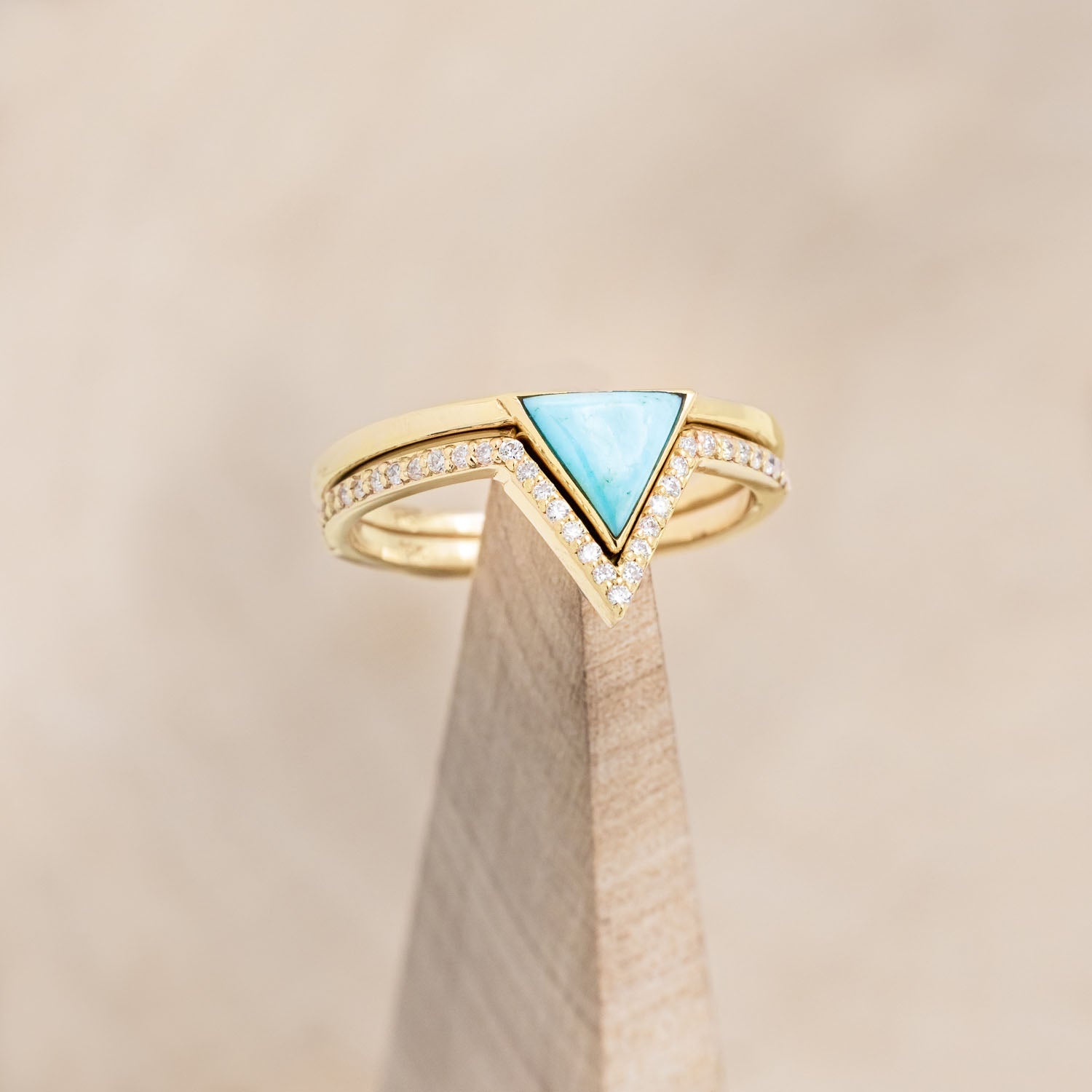 "JENNY" - TRIANGLE CUT ENGAGEMENT RING-Staghead Designs