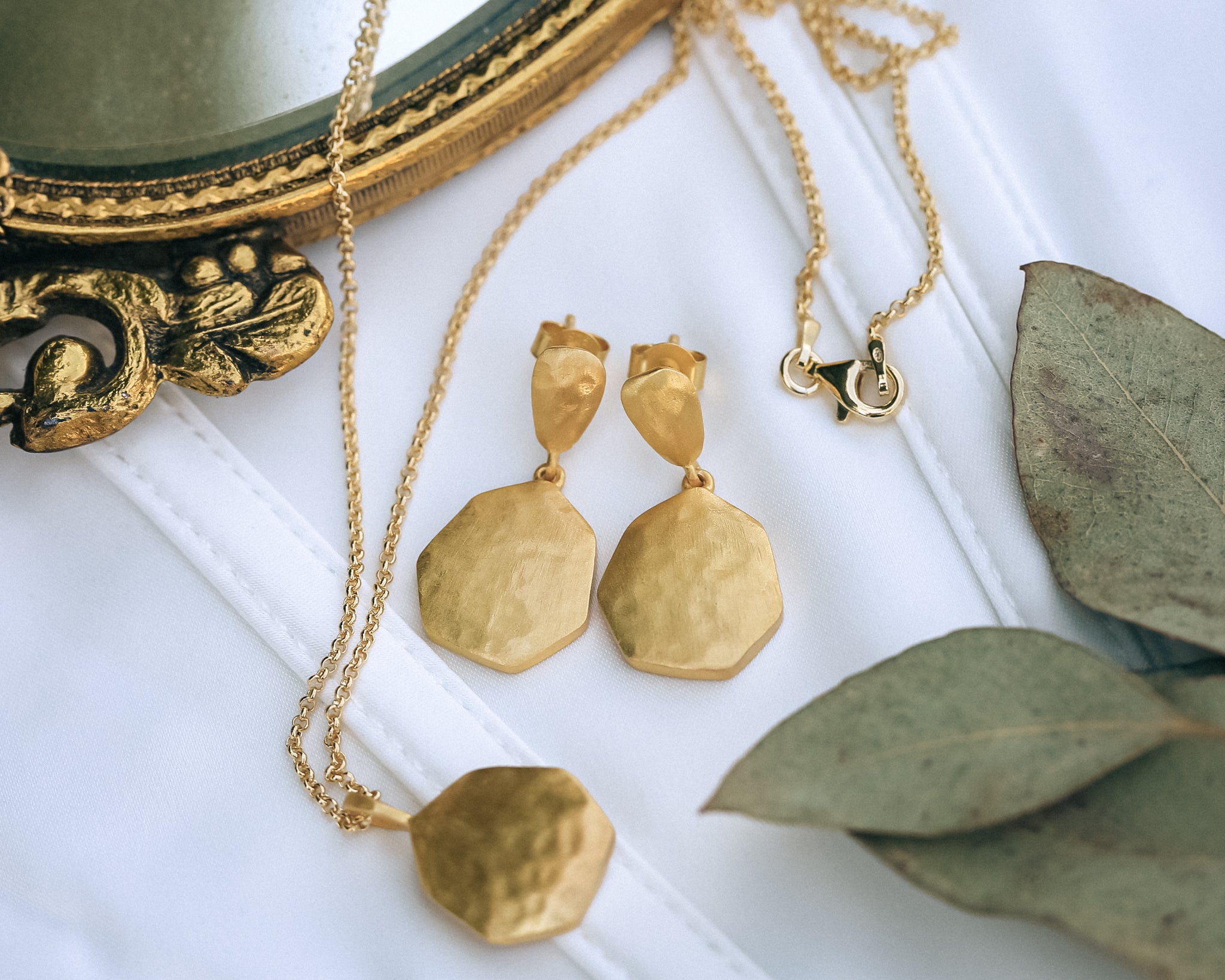 ESSENTIAL COLLECTION - HANDMADE 18K GOLD VERMEIL SILVER TEXTURED EARRINGS - BY JORGE REVILLA-2