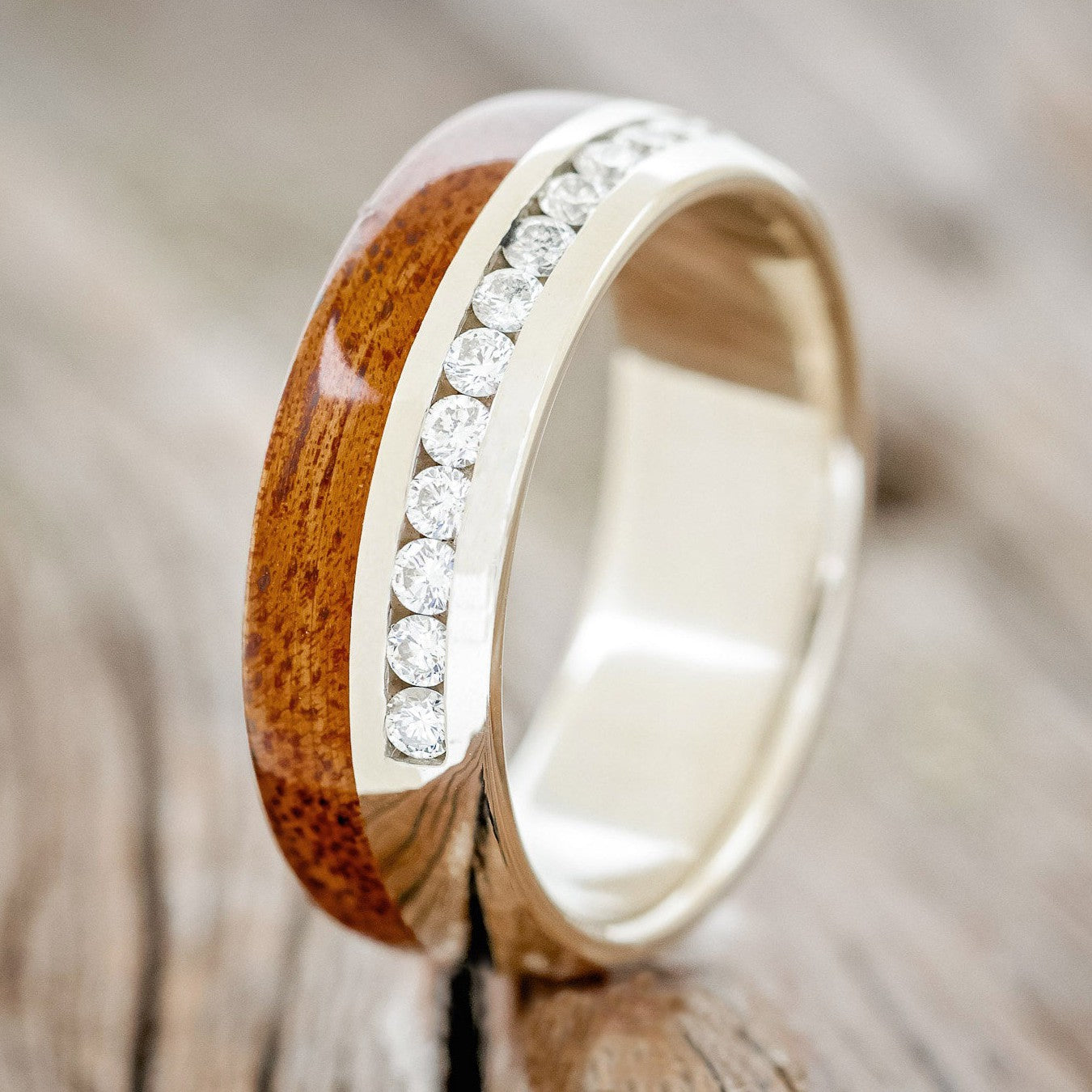 KOA WOOD & DIAMONDS WEDDING BAND-1