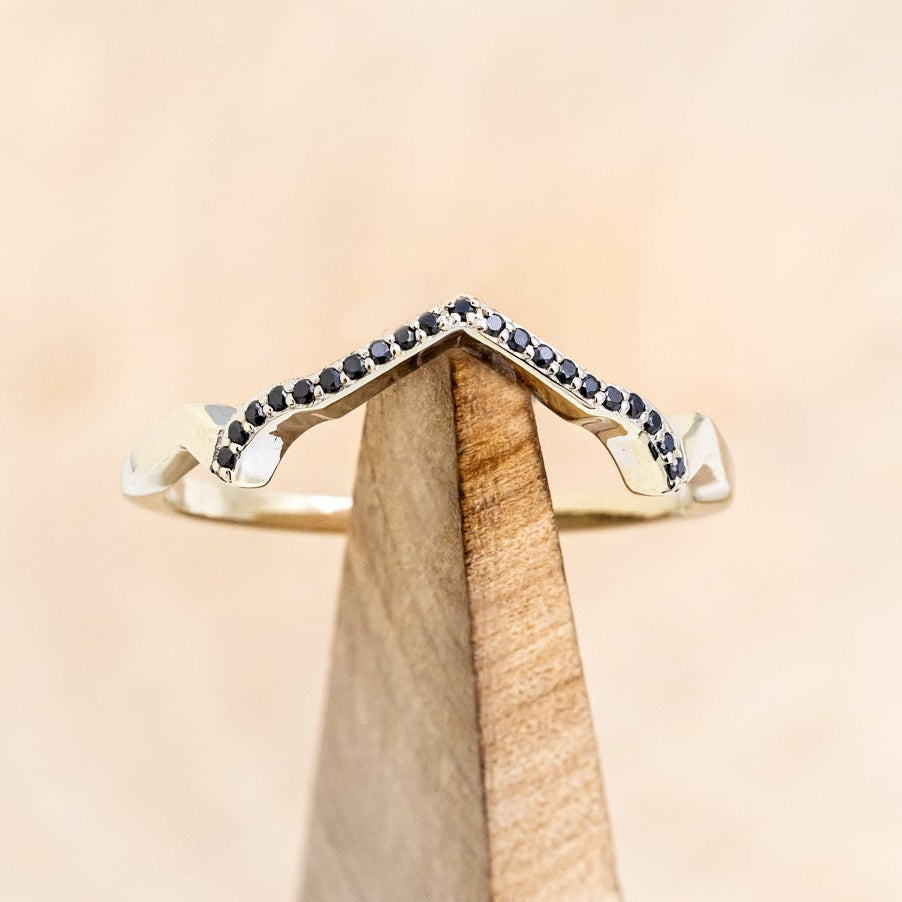 "LUCY IN THE SKY" 14K GOLD TRACER WITH BLACK DIAMOND ACCENTS-1