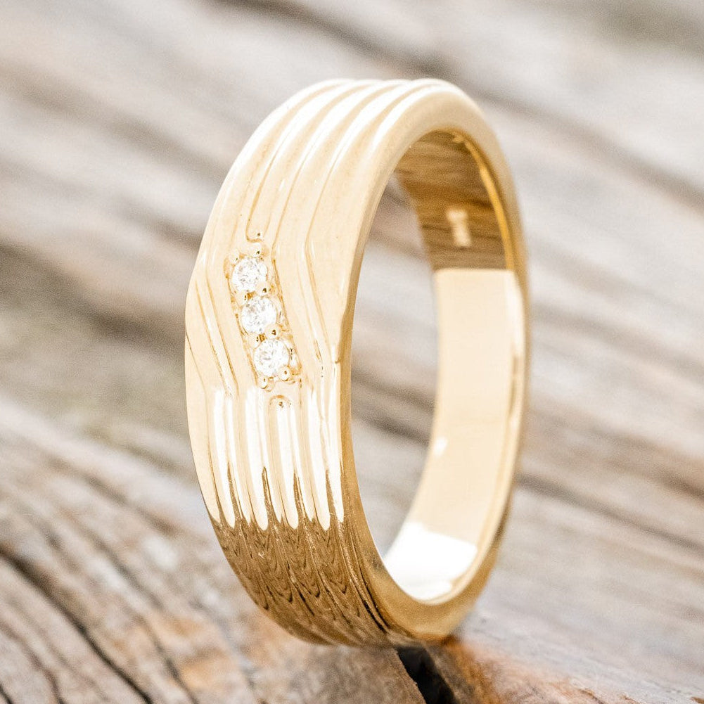MEN'S ENGAGEMENT RING WITH THREE DIAMOND ACCENTS-1