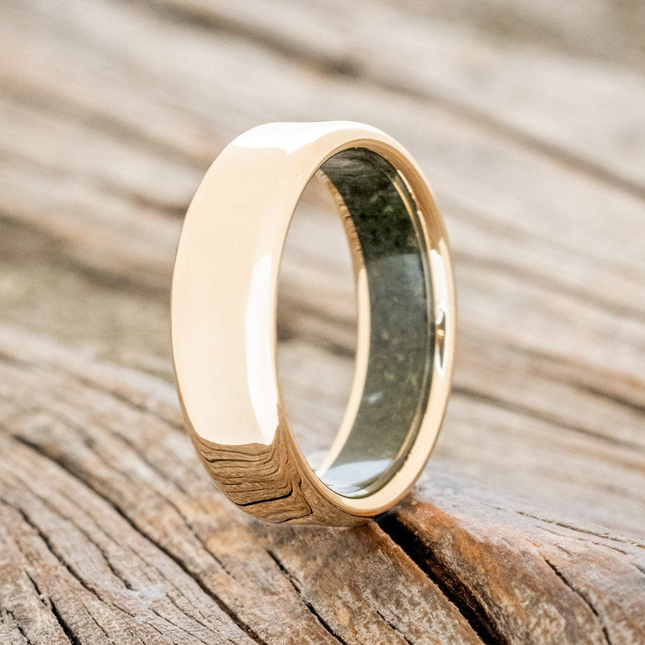 MOSS LINED WEDDING BAND-1