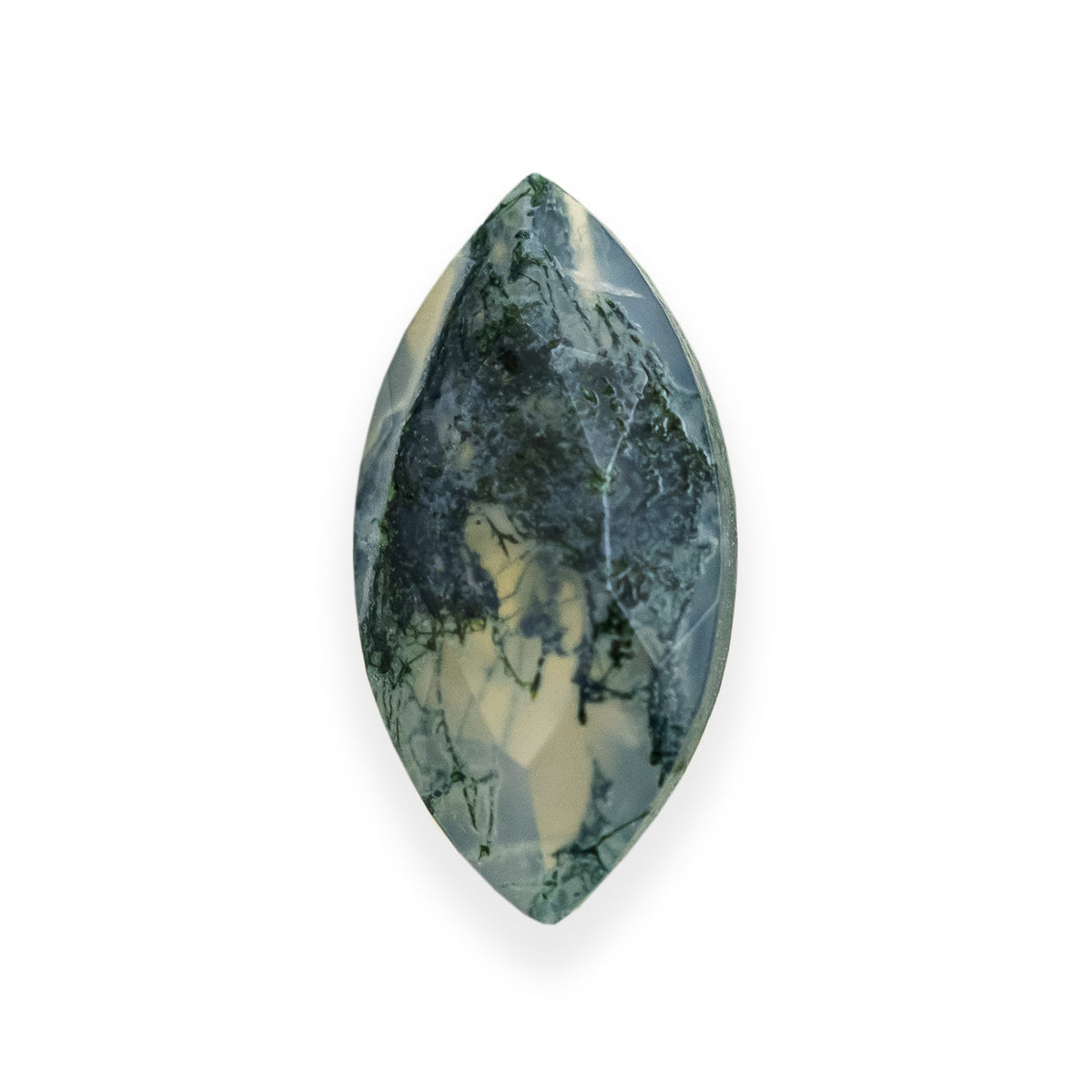 Marquise Cut Moss Agate-Staghead Designs