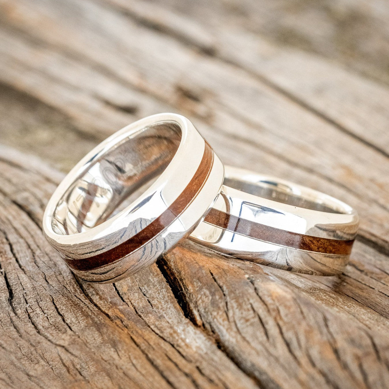 "NIRVANA" - CENTERED IRONWOOD WEDDING MATCHING SET-1