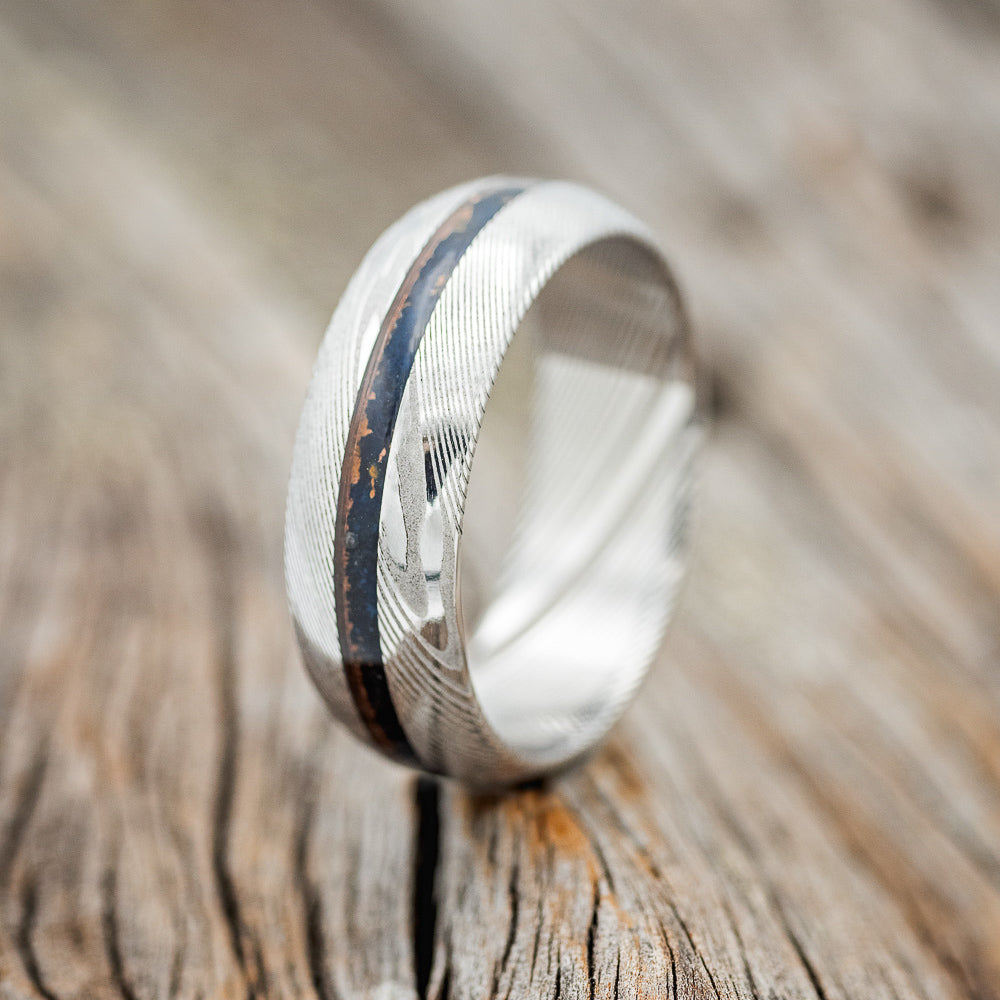 "NIRVANA" - DOMED PATINA COPPER WEDDING BAND - READY TO SHIP-1