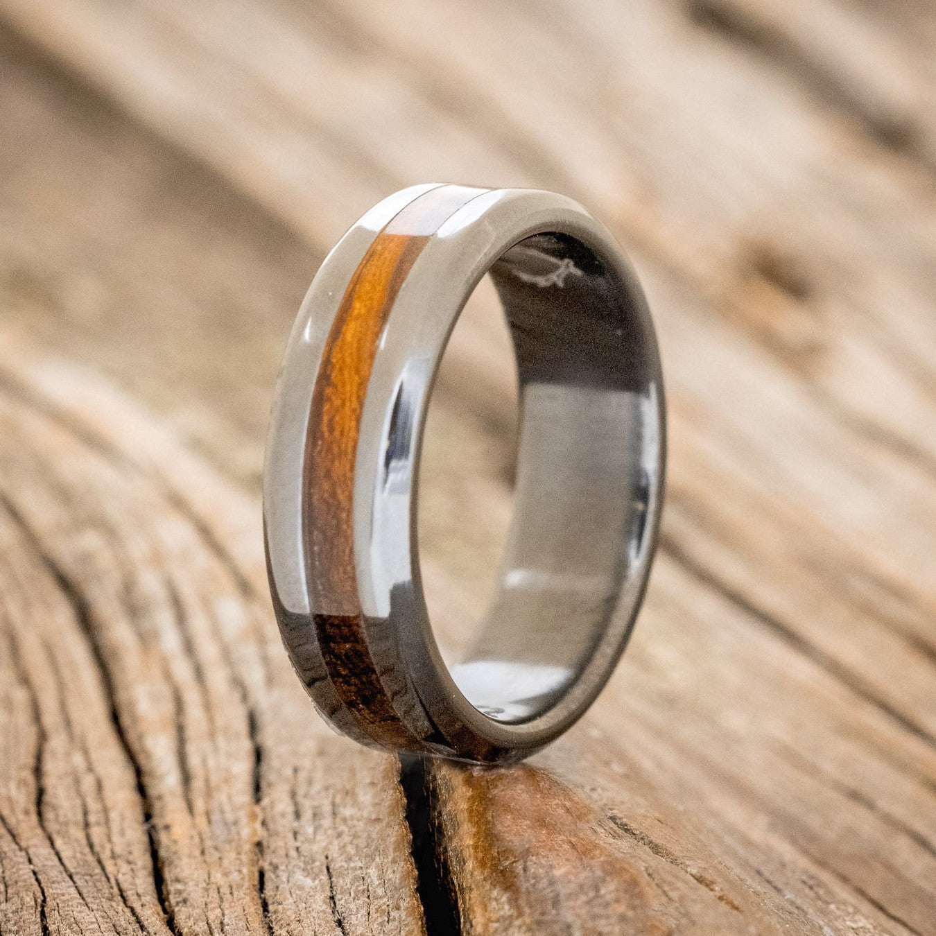 "NIRVANA" - IRONWOOD WEDDING RING-1