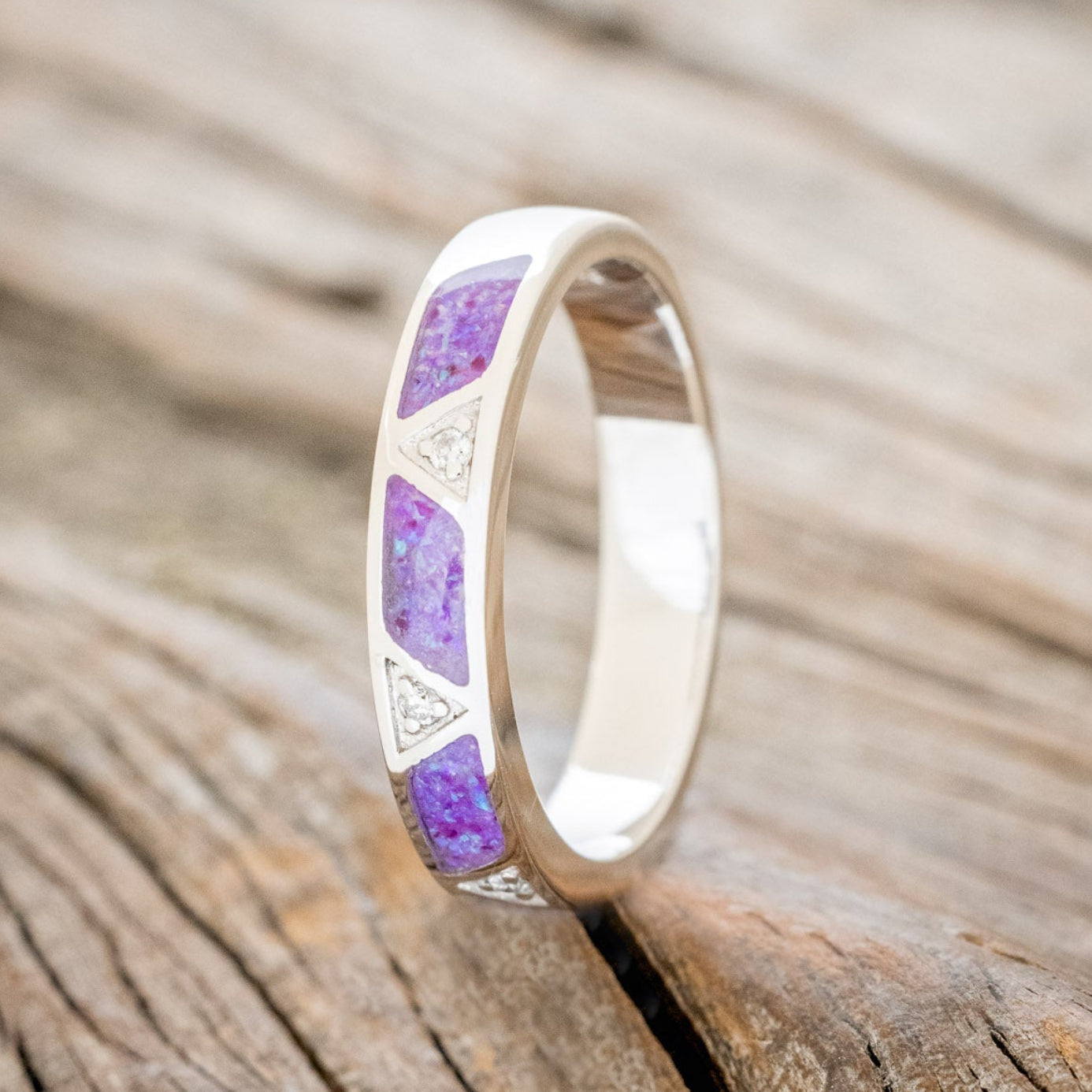 PURPLE OPAL STACKER WITH DIAMOND ACCENTS-1
