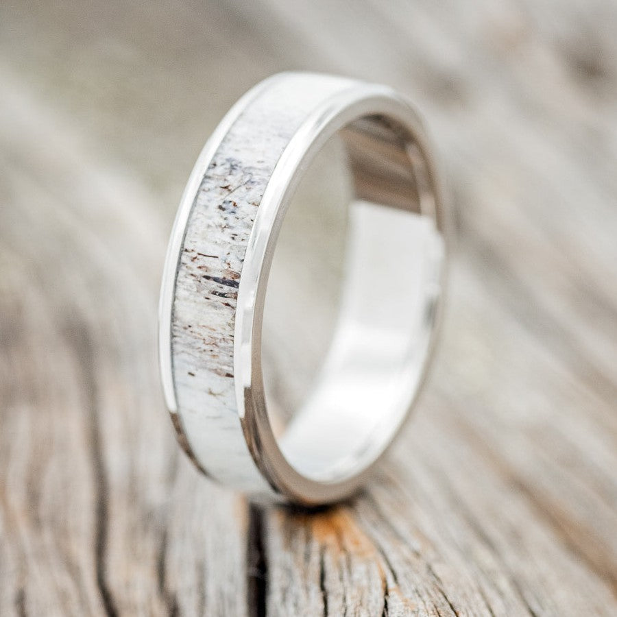 "RAINIER" - ELK ANTLER WEDDING BAND-1