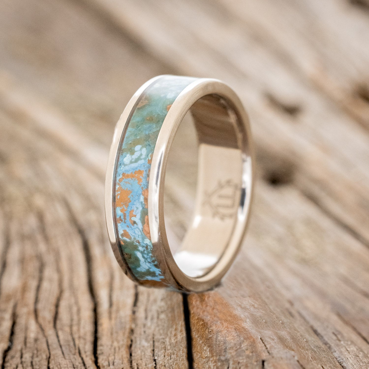 "RAINIER" - PATINA COPPER WEDDING BAND - READY TO SHIP-1