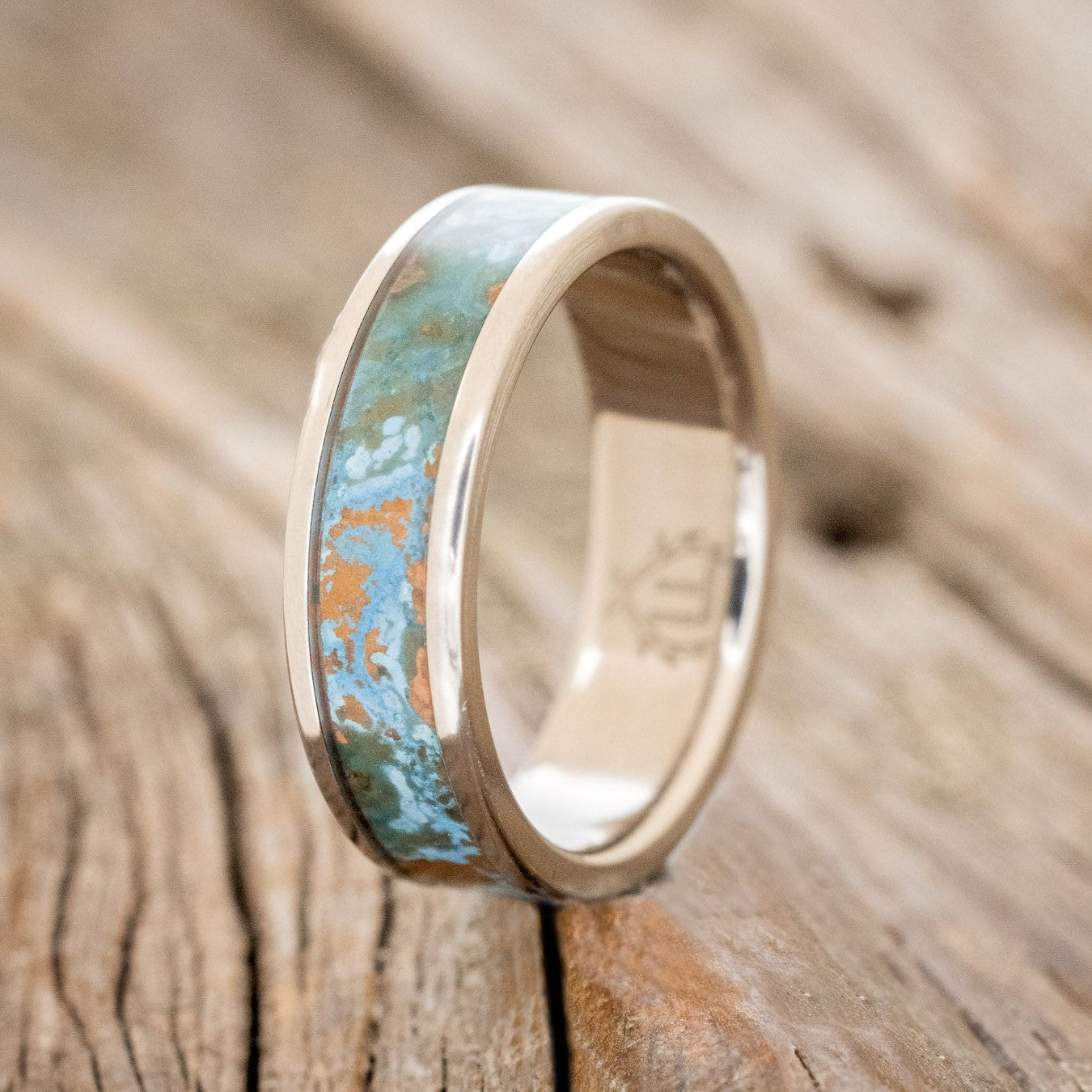 "RAINIER" - PATINA COPPER WEDDING BAND-1