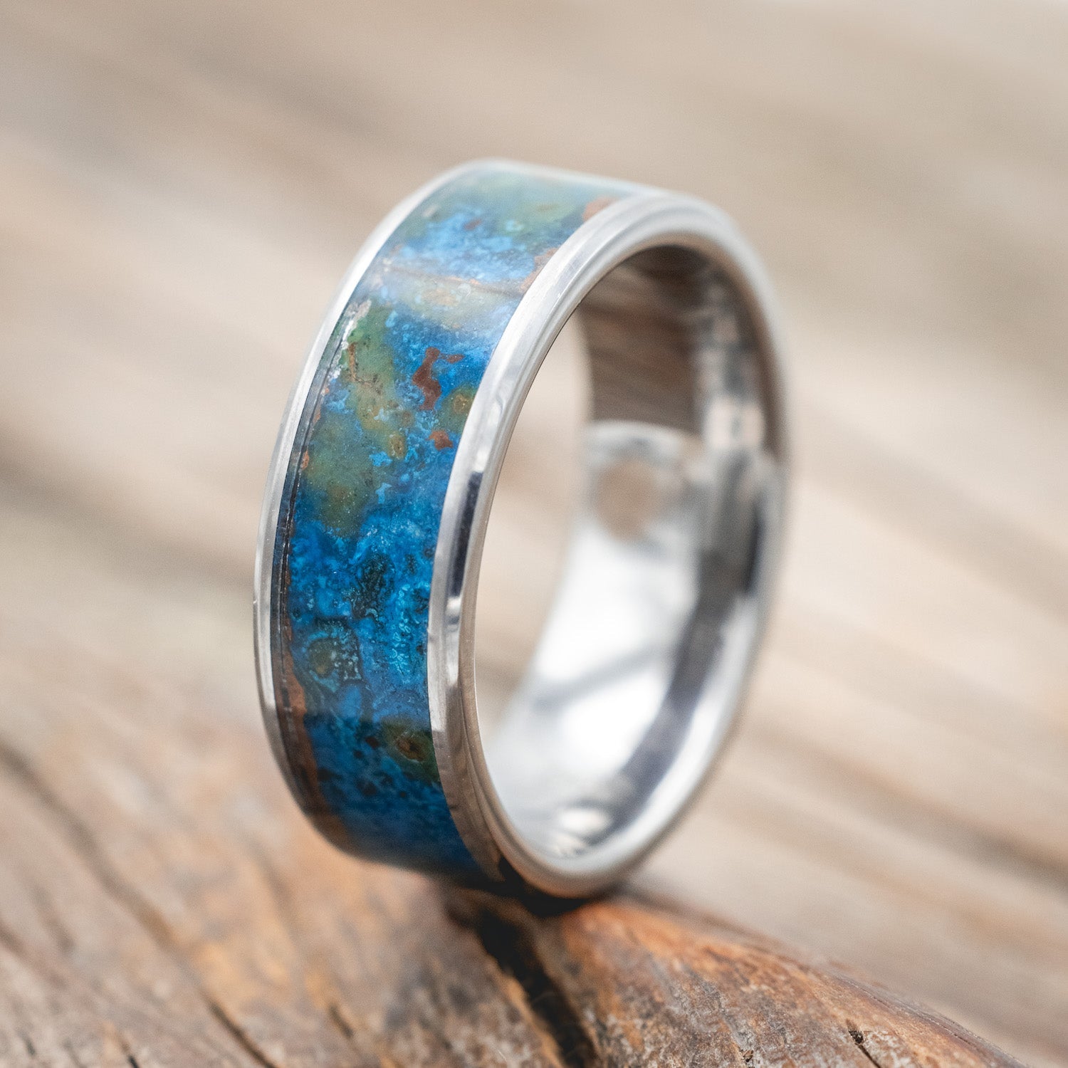 "RAINIER" - PATINA COPPER WEDDING BAND-Staghead Designs