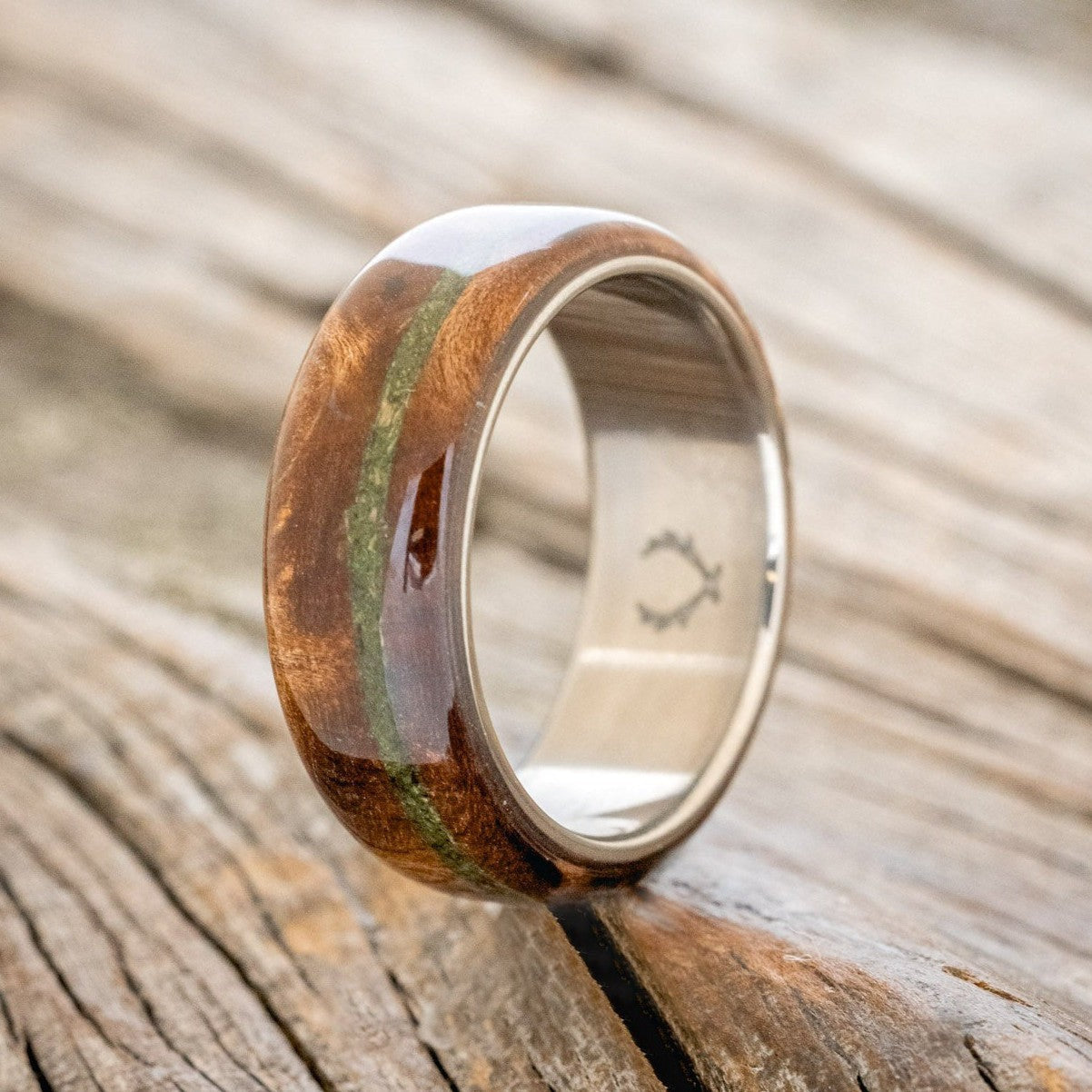 "REMMY" - REDWOOD & MOSS WEDDING RING-1
