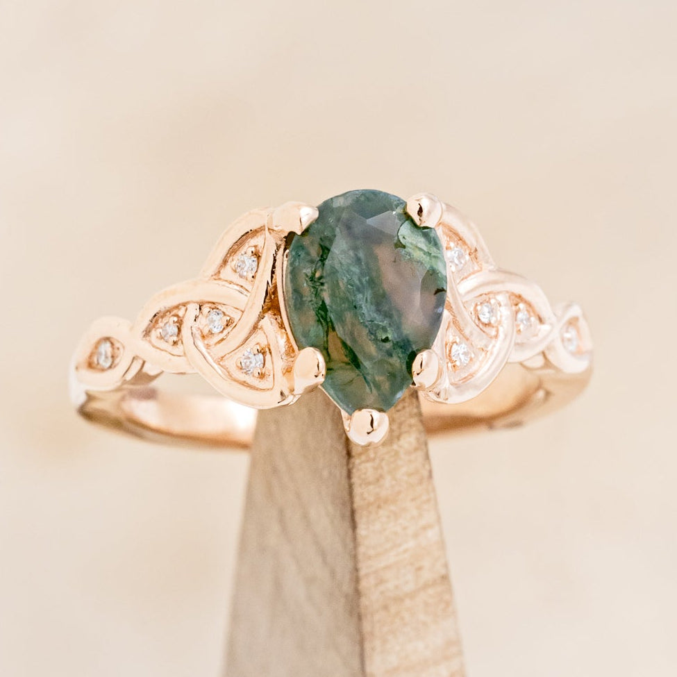 "AIFE" - CELTIC KNOT ENGAGEMENT RING - MOUNTING ONLY - SELECT YOUR OWN STONE-4