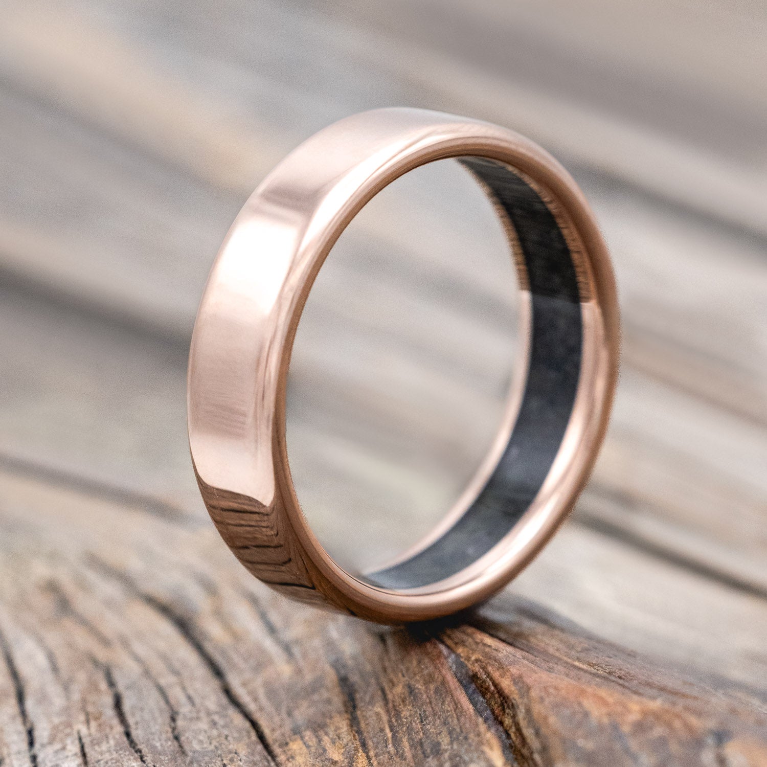 CRUSHED MOSS AGATE LINED WEDDING BAND-Staghead Designs