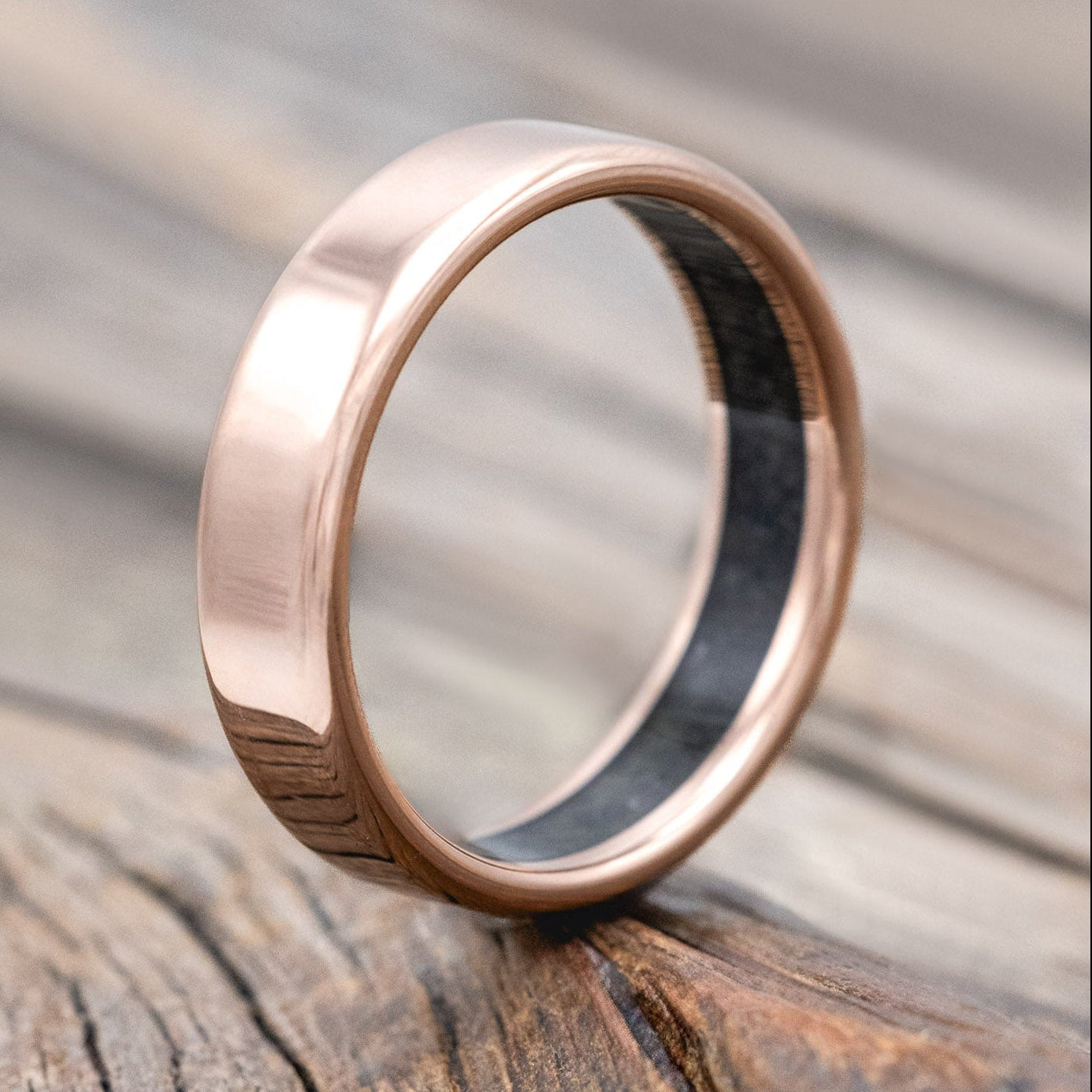 CRUSHED MOSS AGATE LINED WEDDING BAND-Staghead Designs