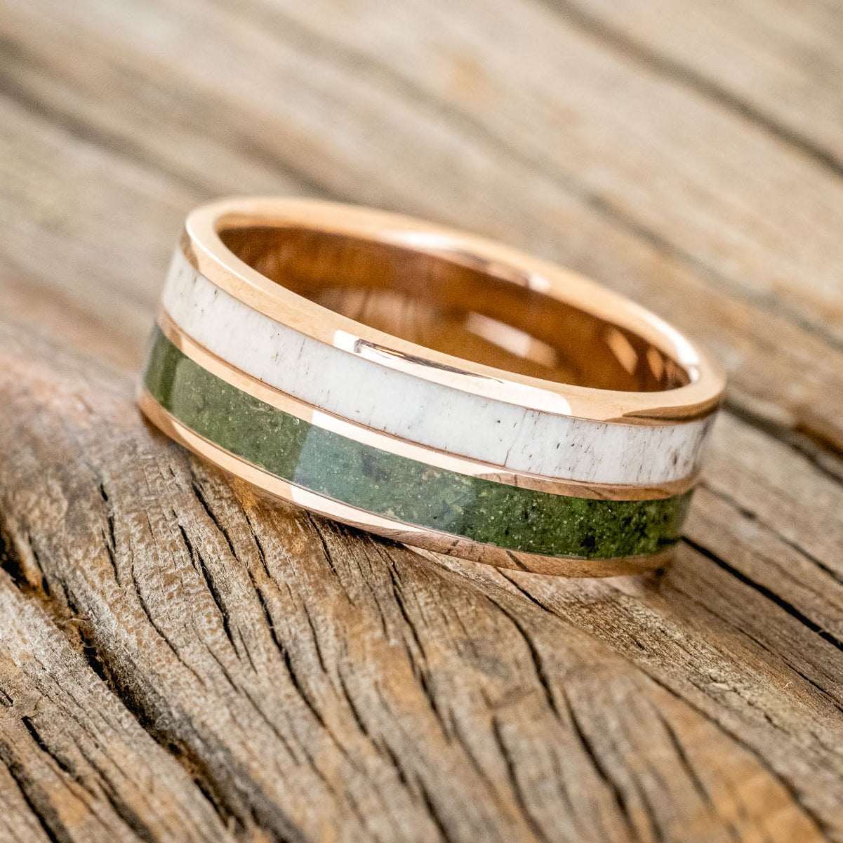 "DYAD" - MOSS & ANTLER WEDDING BAND-17