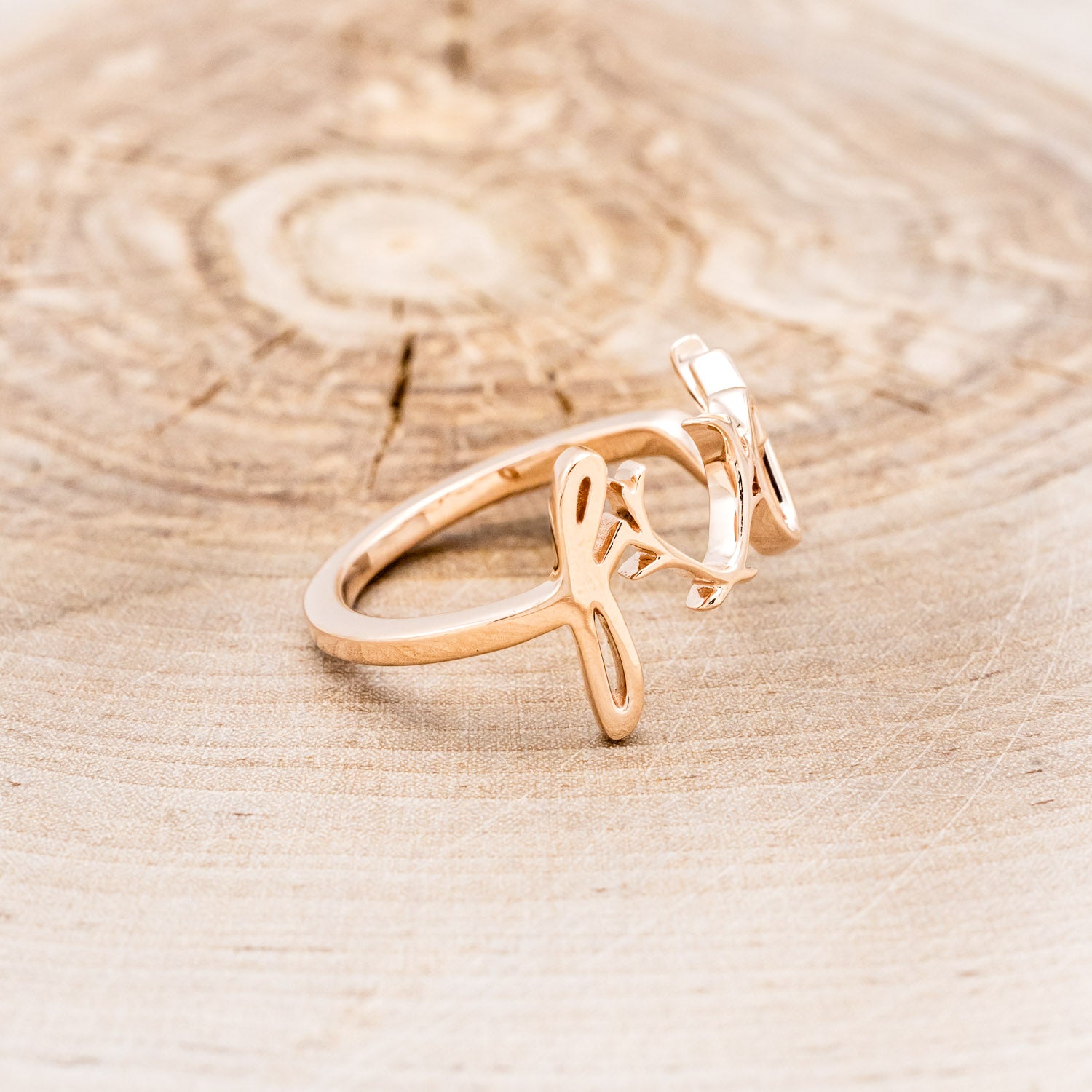 "EFFIE" - SCRIPT-STYLE BREAST CANCER AWARENESS RING-14