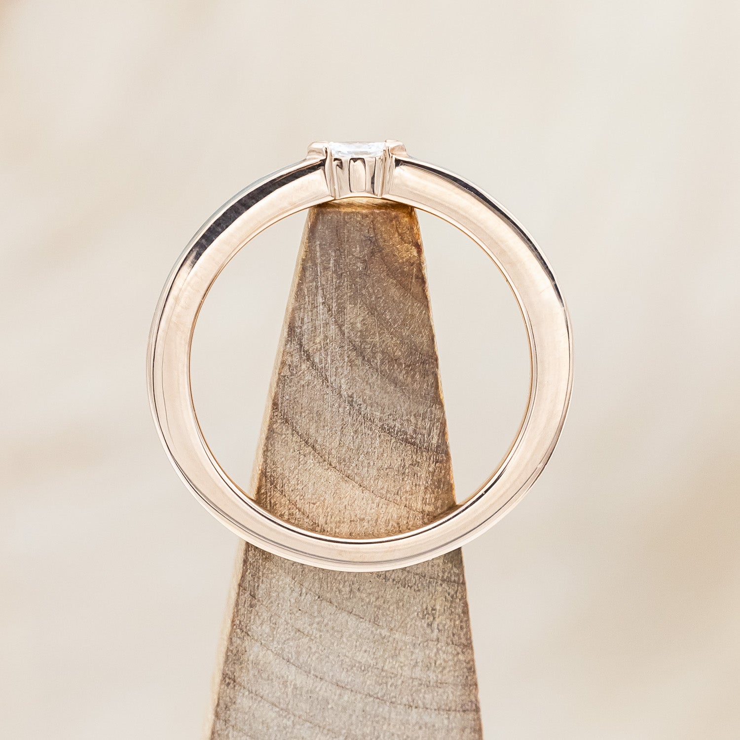 "ELBA" - MARQUISE MOISSANITE ENGAGEMENT RING WITH TURQUOISE INLAYS-Staghead Designs