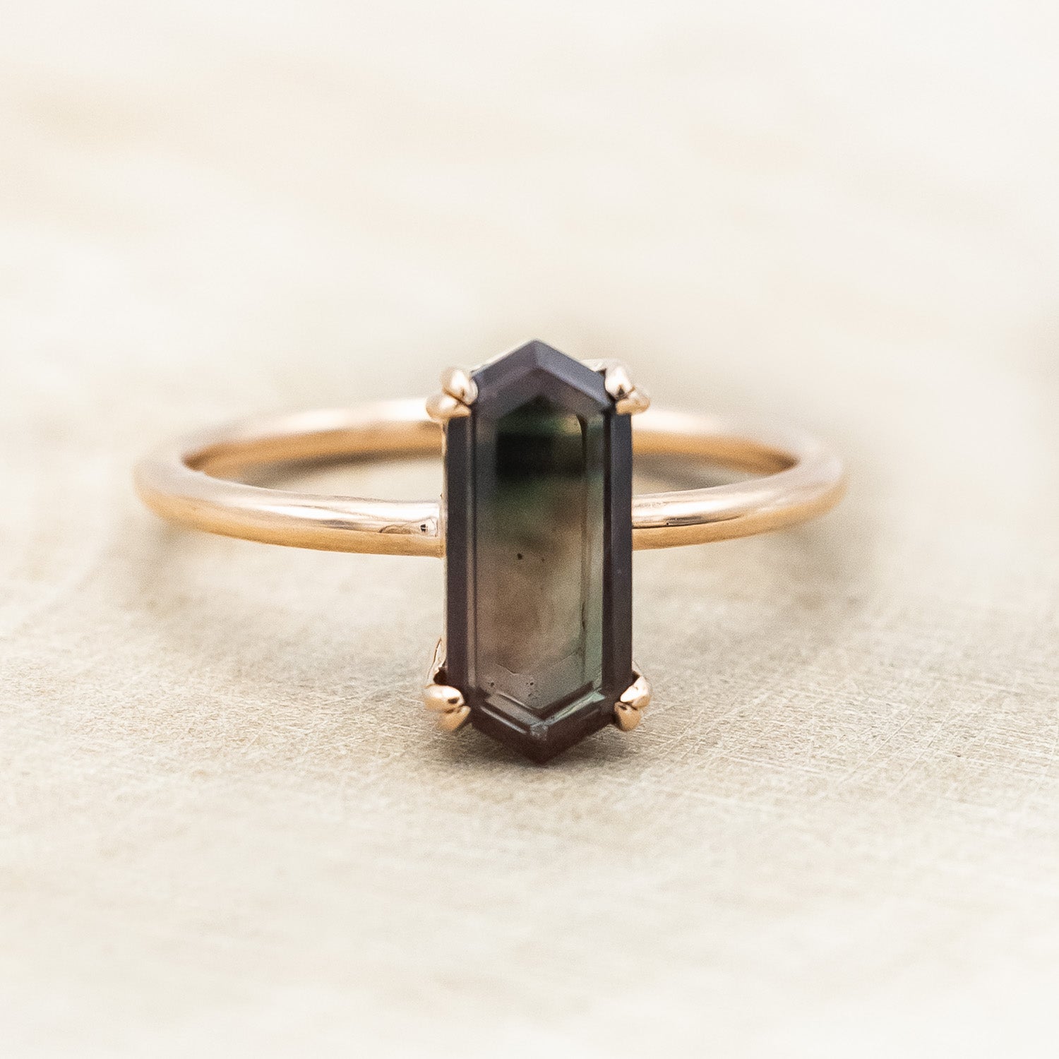 "ANDROMEDA" - SOLITAIRE ENGAGEMENT RING WITH DOUBLE CLAW PRONGS - MOUNTING ONLY- SELECT YOUR OWN STONE-Staghead Designs