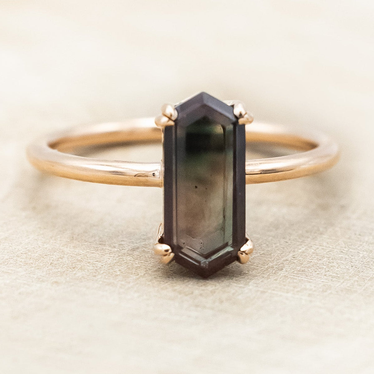 "ANDROMEDA" - SOLITAIRE ENGAGEMENT RING WITH DOUBLE CLAW PRONGS - MOUNTING ONLY- SELECT YOUR OWN STONE-Staghead Designs
