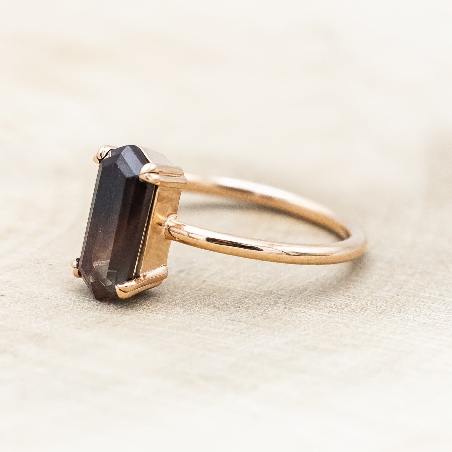 "ANDROMEDA" - SOLITAIRE ENGAGEMENT RING WITH DOUBLE CLAW PRONGS - MOUNTING ONLY- SELECT YOUR OWN STONE-Staghead Designs
