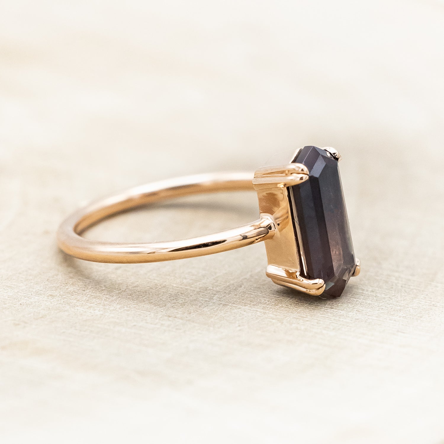 "ANDROMEDA" - SOLITAIRE ENGAGEMENT RING WITH DOUBLE CLAW PRONGS - MOUNTING ONLY- SELECT YOUR OWN STONE-Staghead Designs