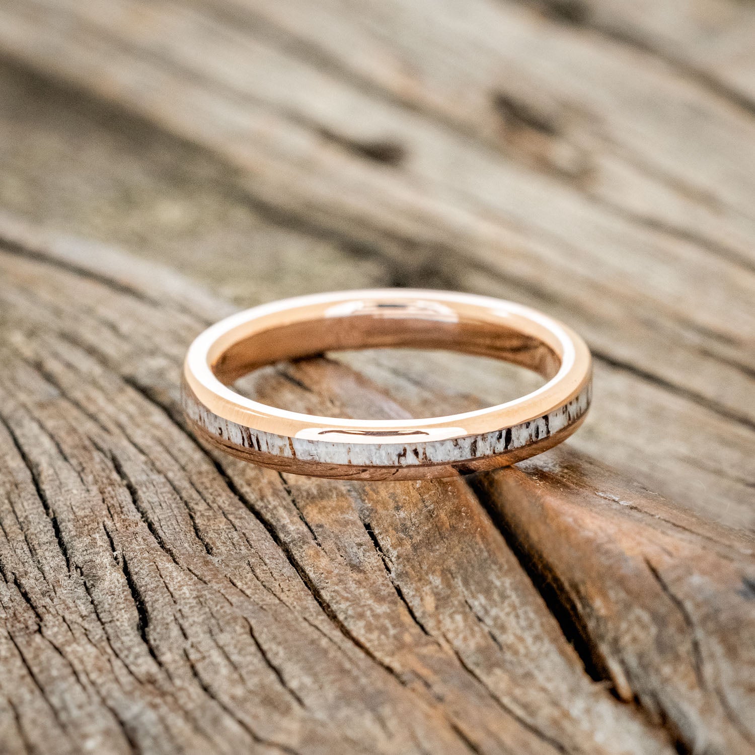 "HAVEN" - MATCHING SET OF ELK ANTLER WEDDING BANDS-7