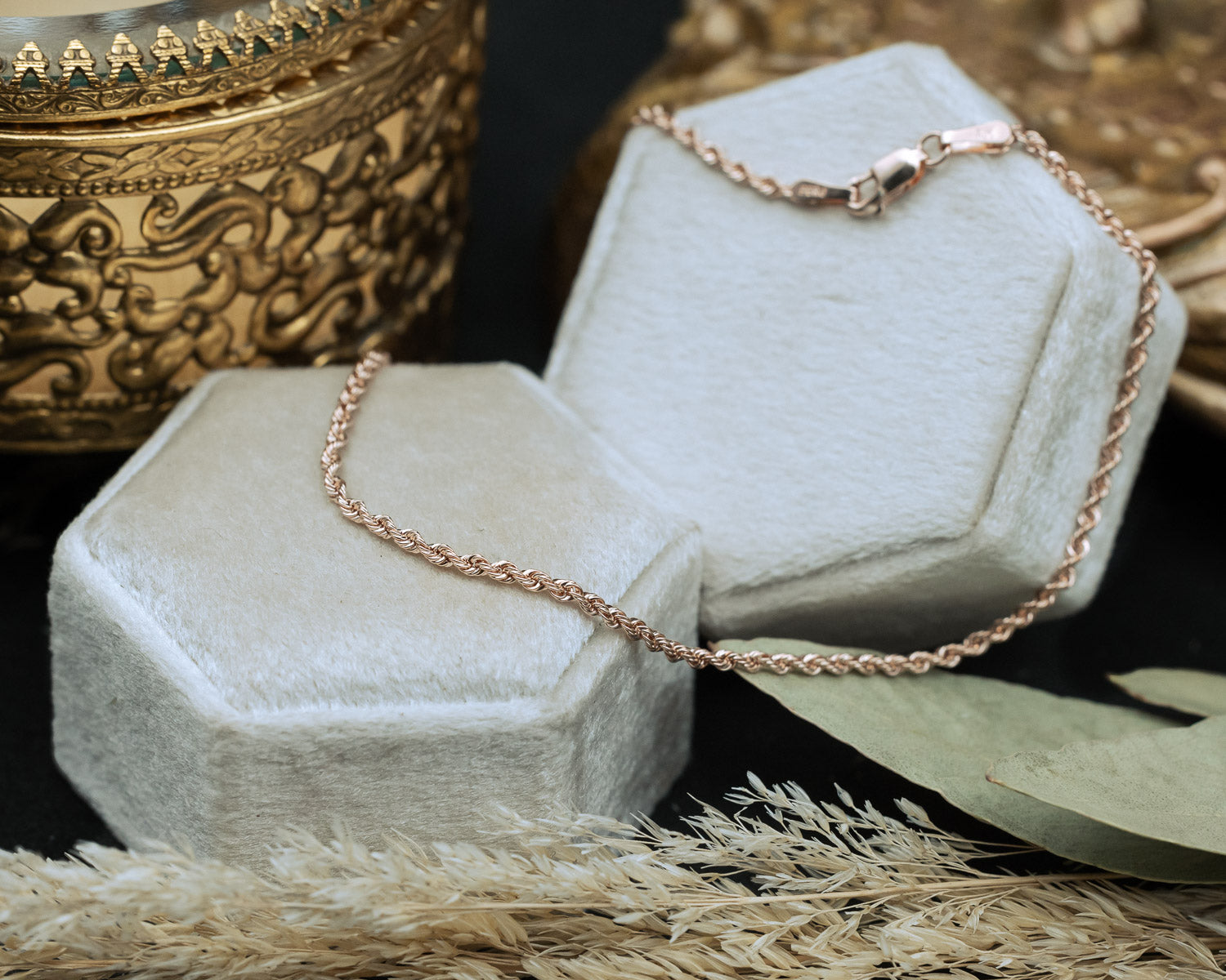 14K GOLD LIGHT ROPE CHAIN-Staghead Designs