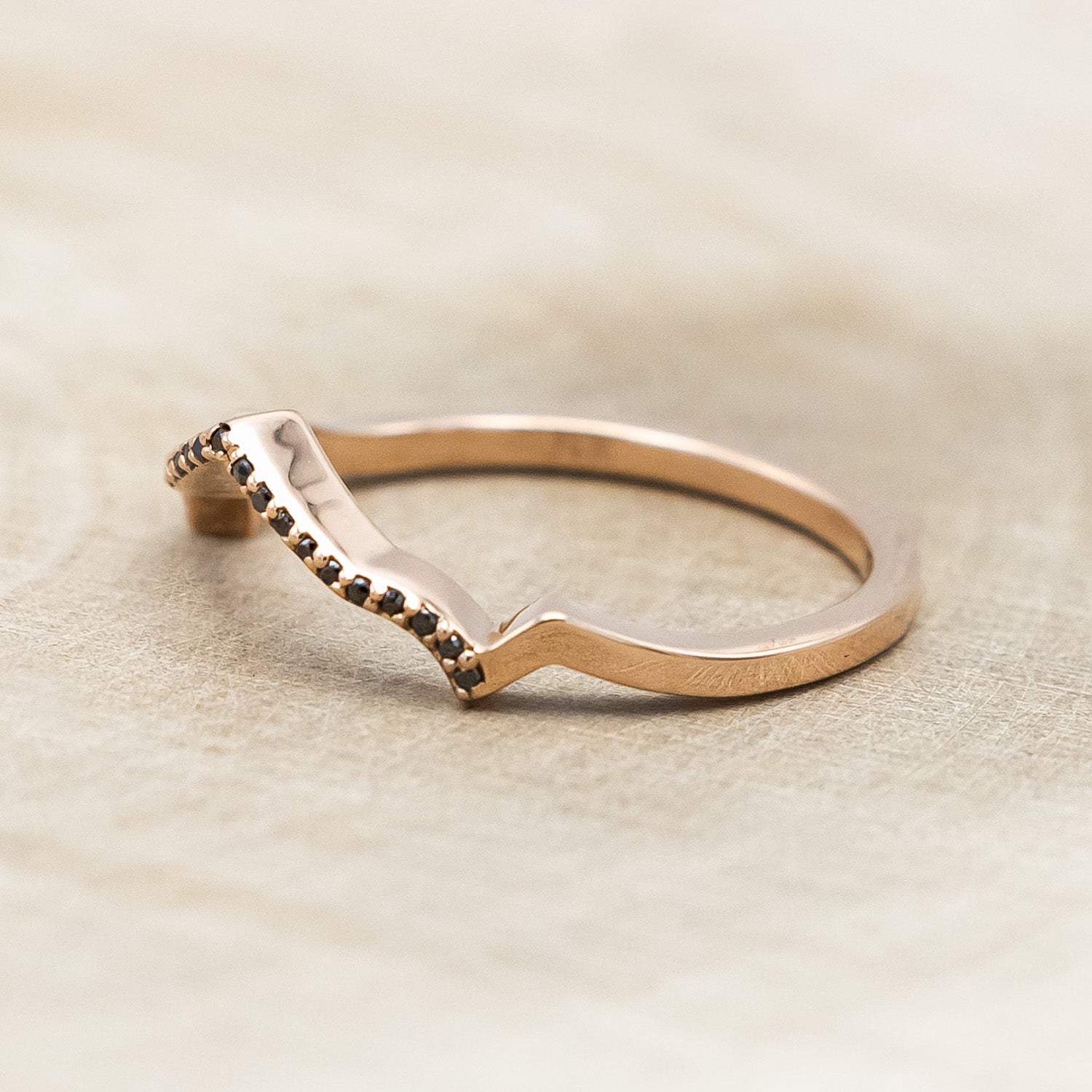 "LUCY IN THE SKY" 14K GOLD TRACER WITH BLACK DIAMOND ACCENTS-Staghead Designs