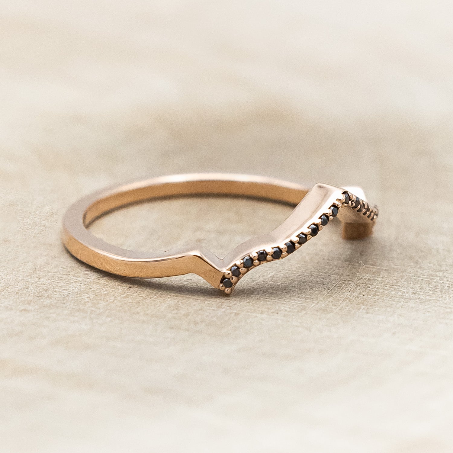 "LUCY IN THE SKY" 14K GOLD TRACER WITH BLACK DIAMOND ACCENTS-Staghead Designs