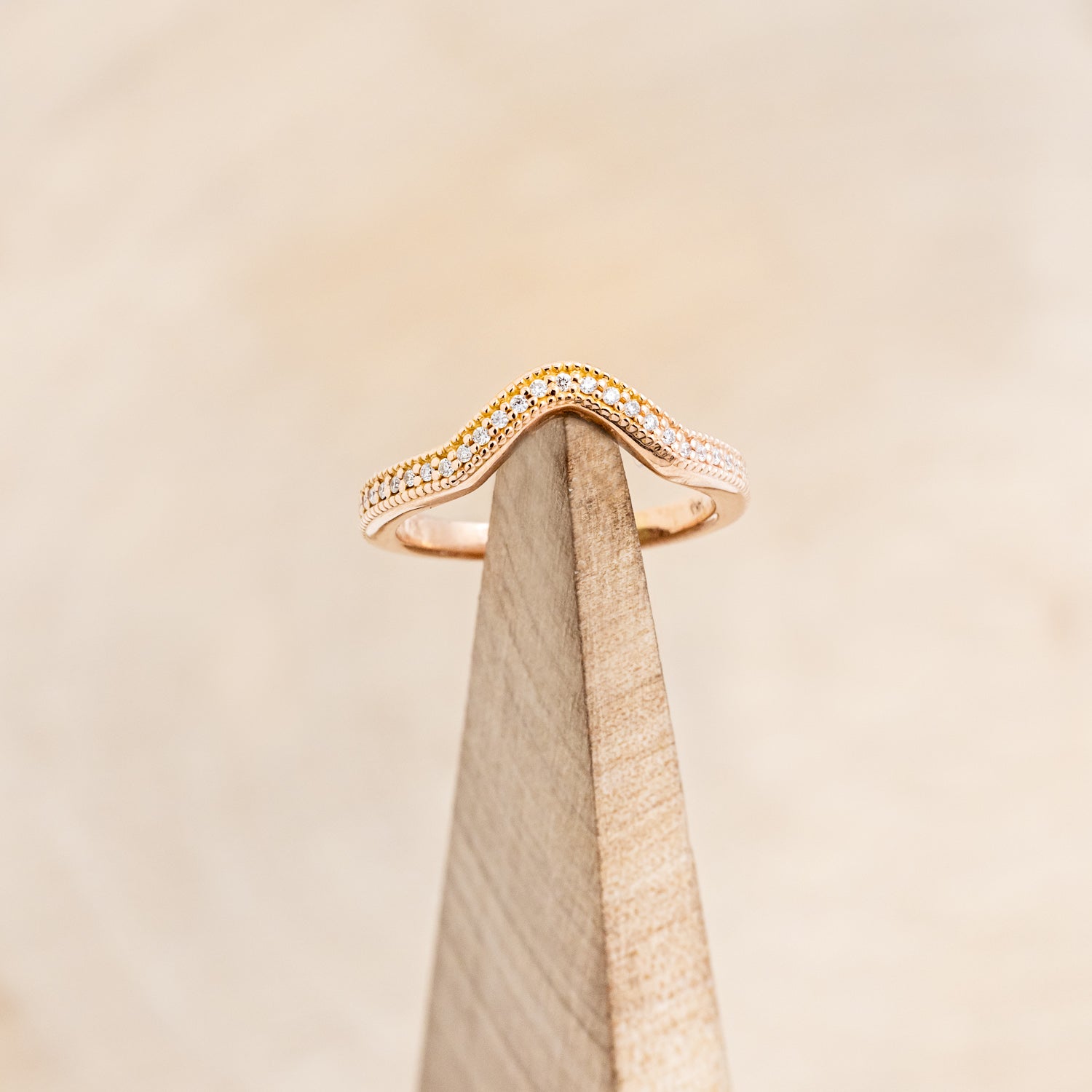 "ODESSA" - ROUND CUT MOISSANITE ENGAGEMENT RING WITH DIAMOND ACCENTS & TRACER-14