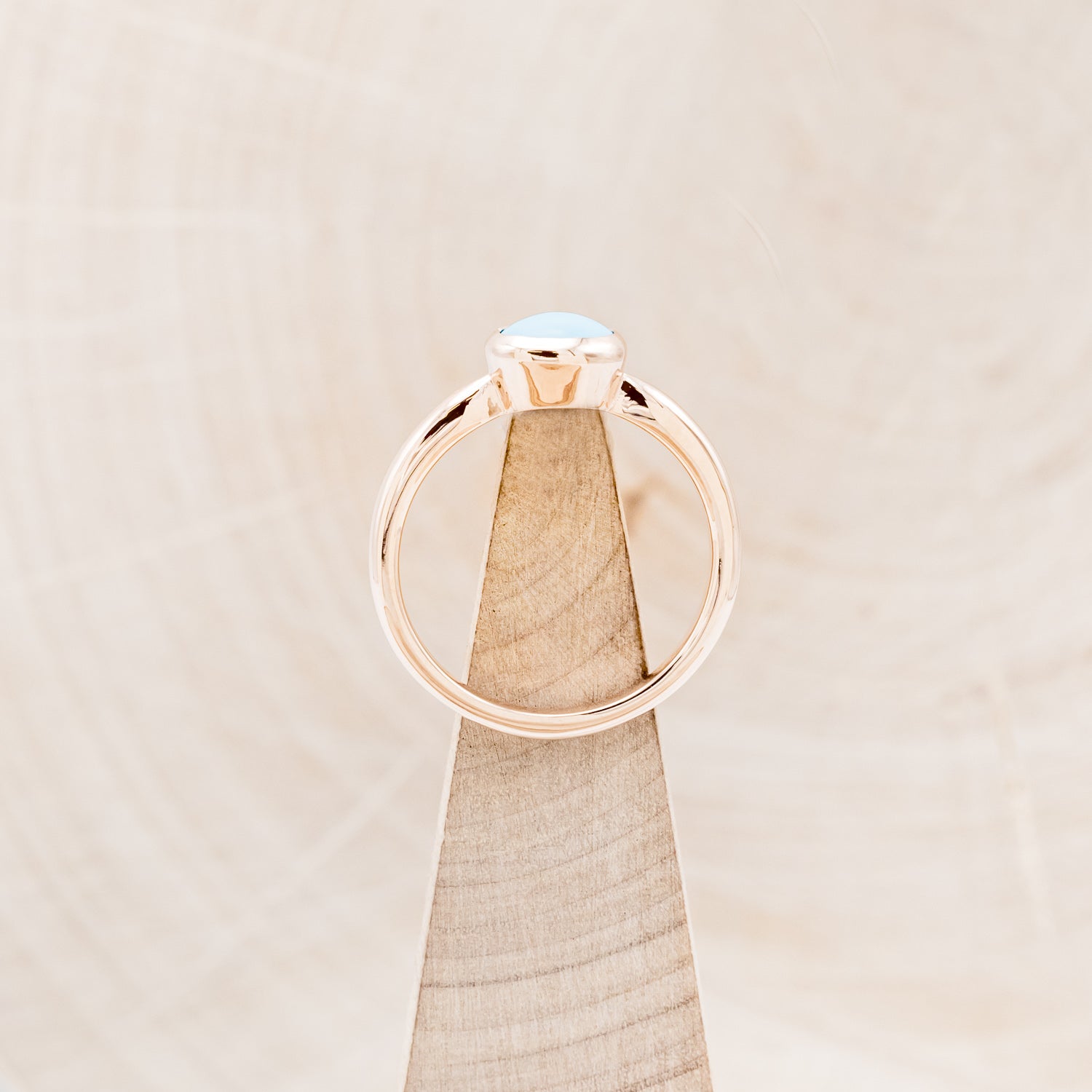 OVAL BLUE BIRD TURQUOISE ENGAGEMENT RING-6