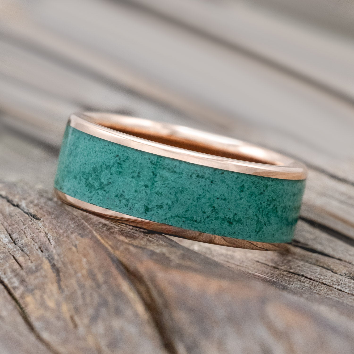 "RAINIER" - MALACHITE WEDDING BAND-Staghead Designs