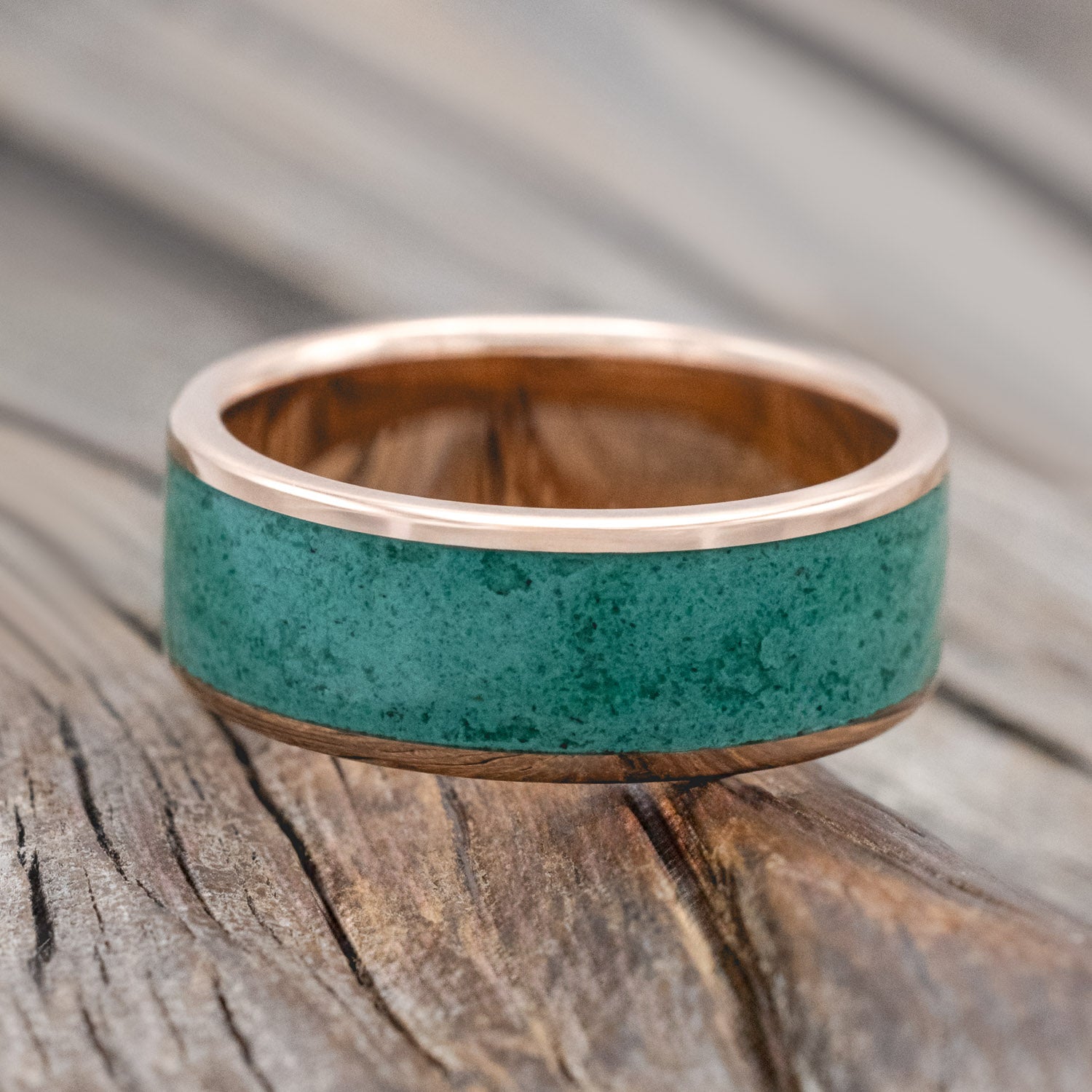 "RAINIER" - MALACHITE WEDDING BAND-Staghead Designs