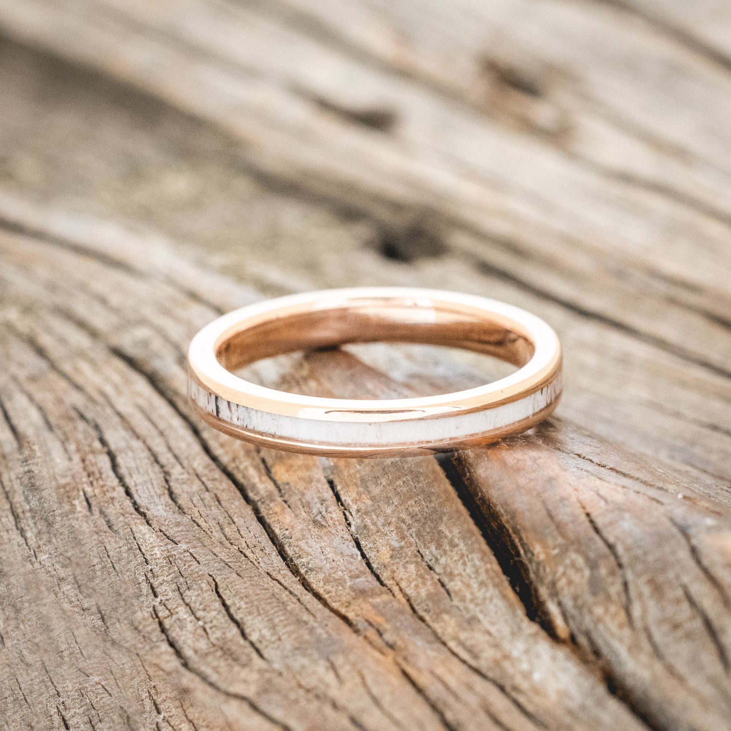 "RAINIER" - MATCHING SET OF ANTLER WEDDING BANDS-39