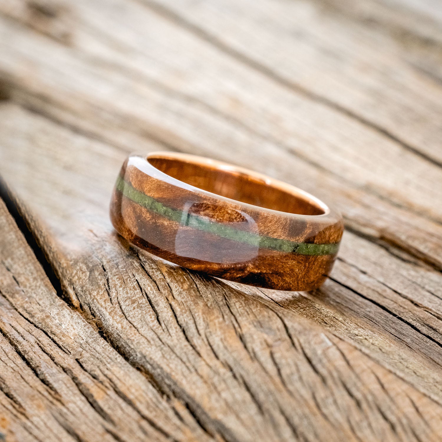 "REMMY" - REDWOOD & MOSS WEDDING RING-14