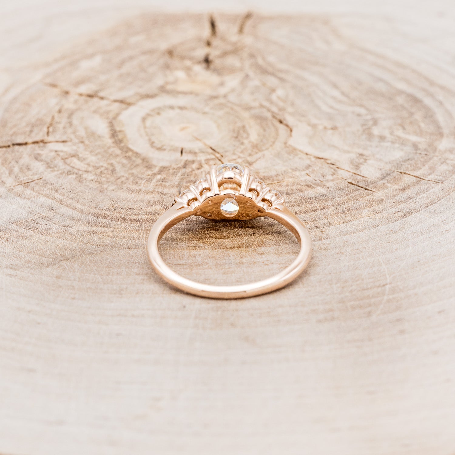 "RHEA" - OVAL MOISSANITE ENGAGEMENT RING WITH DIAMOND ACCENTS-5