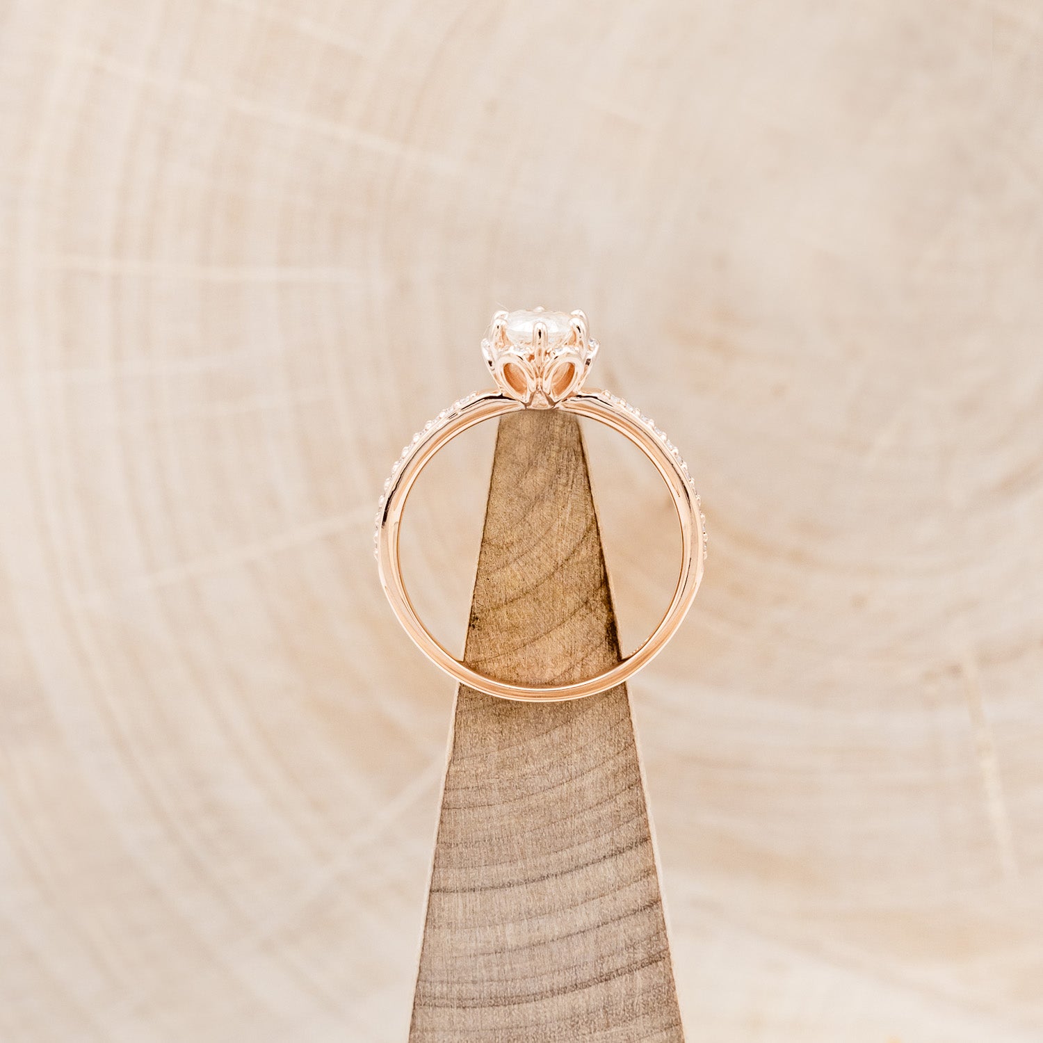 "ROSALIE" - ENGAGEMENT RING WITH DIAMOND HALO & ACCENTS - MOUNTING ONLY - SELECT YOUR OWN STONE-12