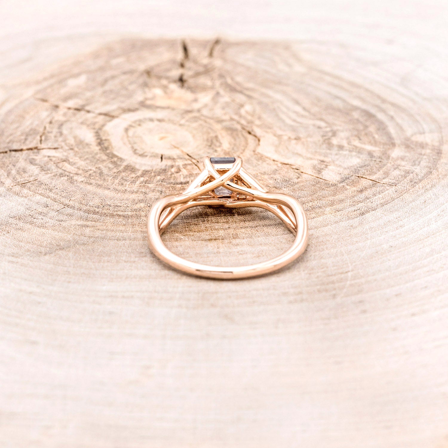 "ROSLYN" - ENGAGEMENT RING WITH DIAMOND ACCENTS - MOUNTING ONLY - SELECT YOUR OWN STONE-6