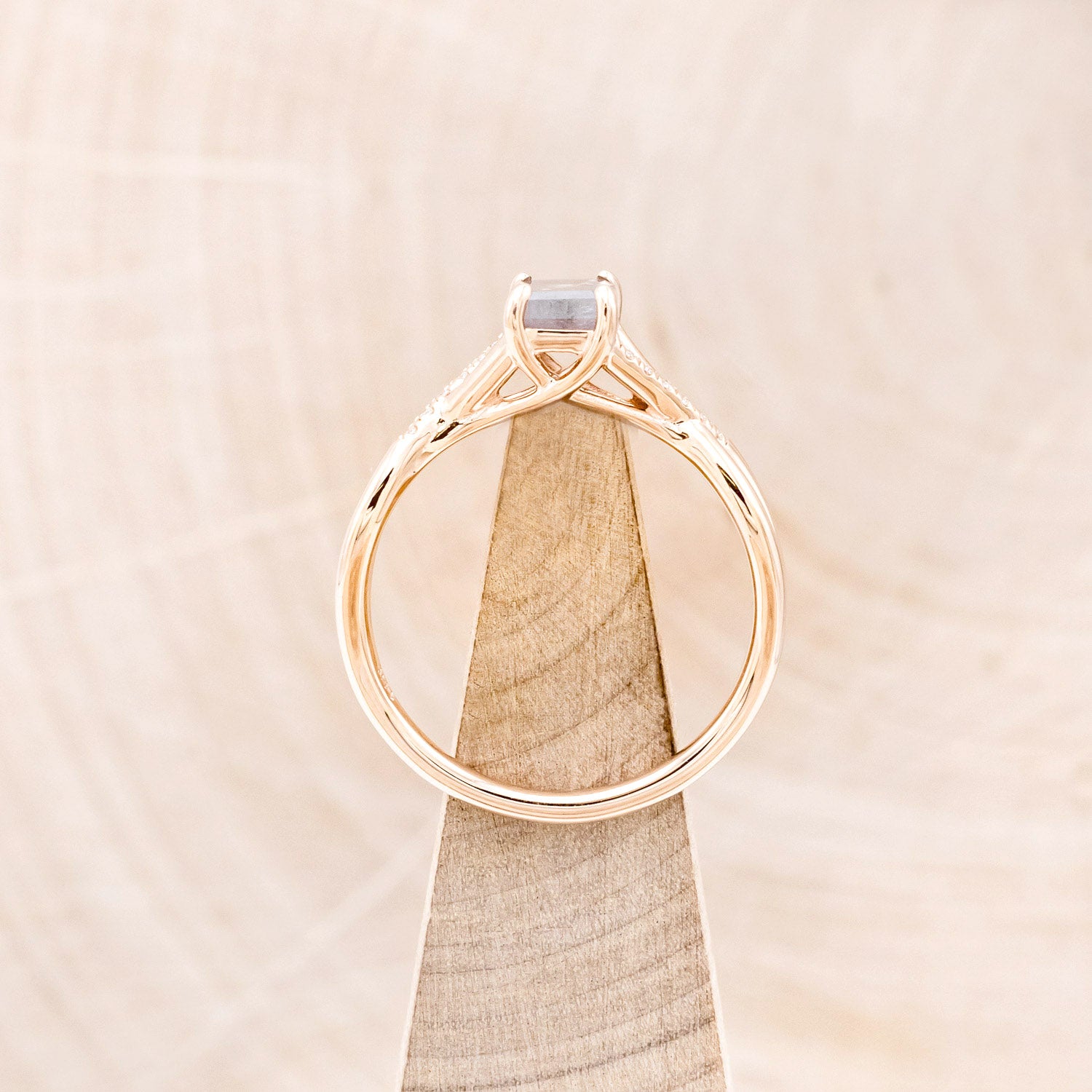 "ROSLYN" - ENGAGEMENT RING WITH DIAMOND ACCENTS - MOUNTING ONLY - SELECT YOUR OWN STONE-7